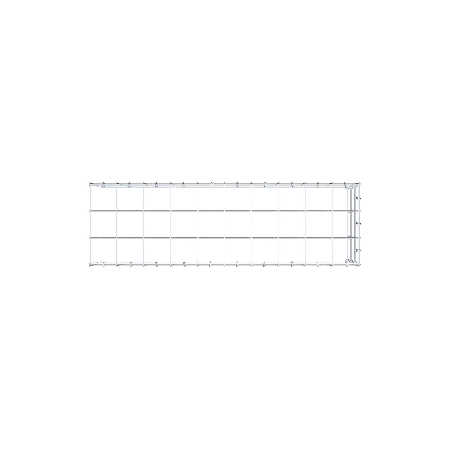 Fourche rapportée type 4 100 cm x 30 cm x 30 cm (L x H x P), mailles 10 cm x 10 cm, anneau C