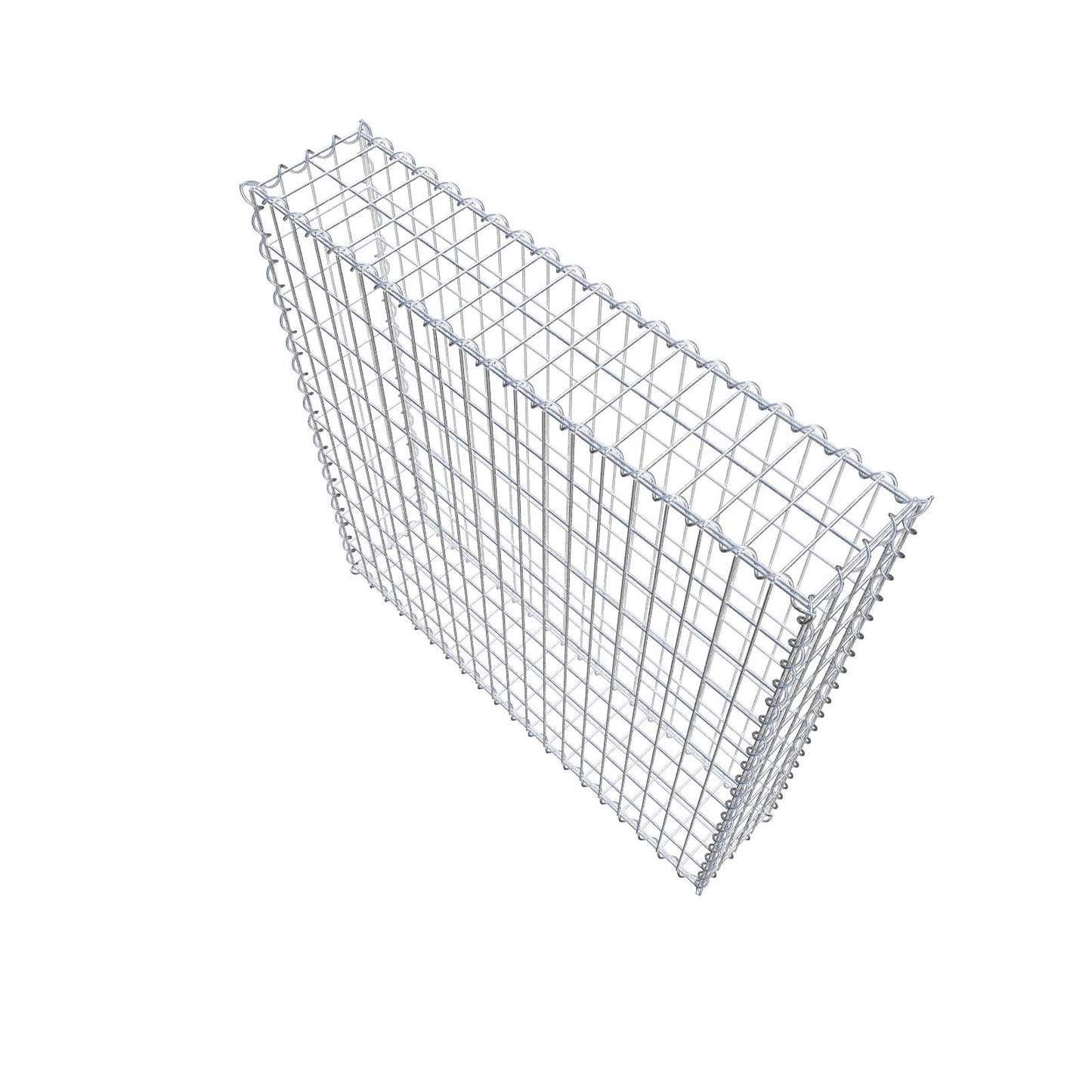 Gabion 100 cm x 100 cm x 20 cm (L x H x P), mailles 5 cm x 10 cm, spirale