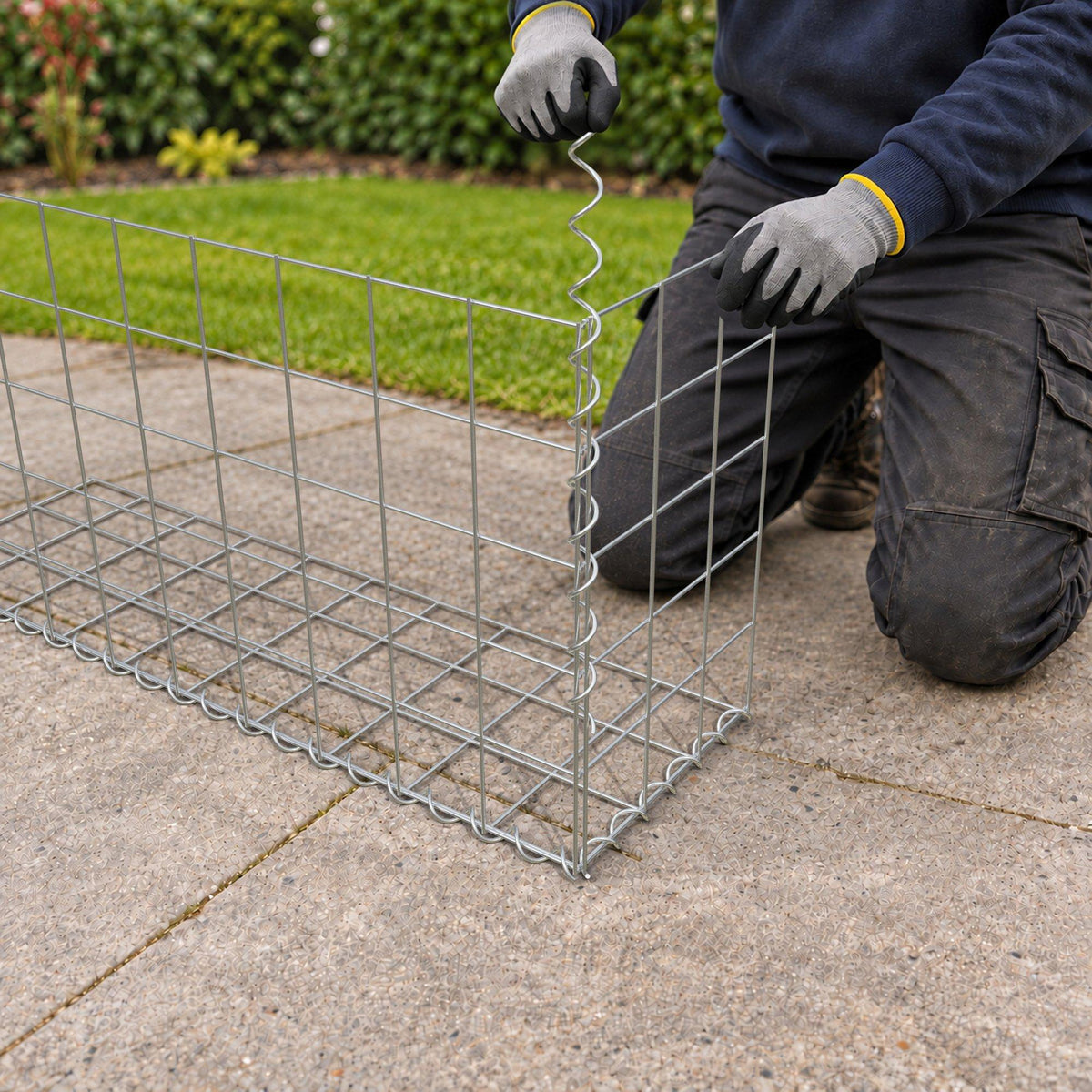 Gabion 100 cm x 50 cm x 30 cm (L x H x P), mailles 10 cm x 10 cm, spirale