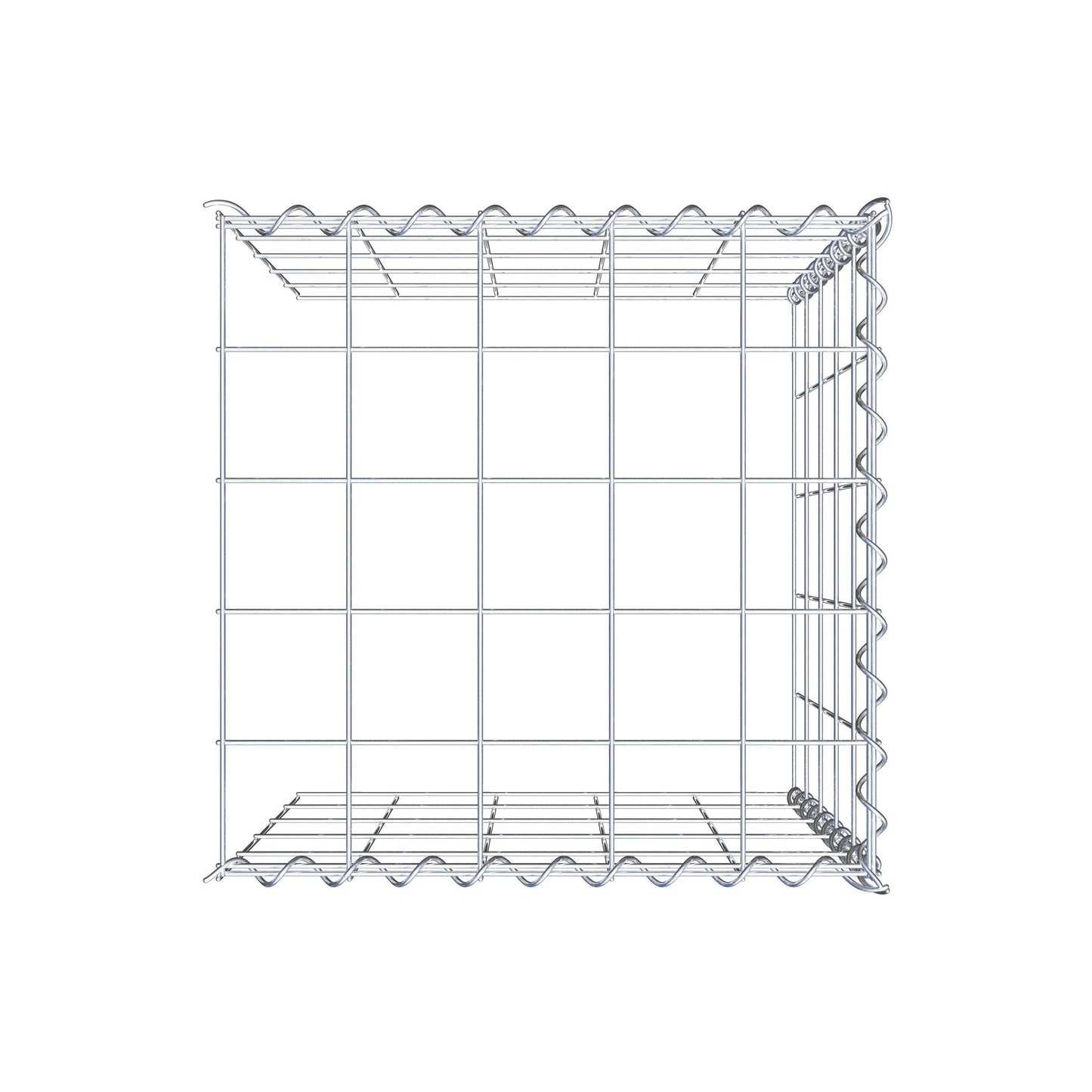 Gabião tipo 4 50 cm x 50 cm x 50 cm (C x A x P), malhagem 10 cm x 10 cm, espiral