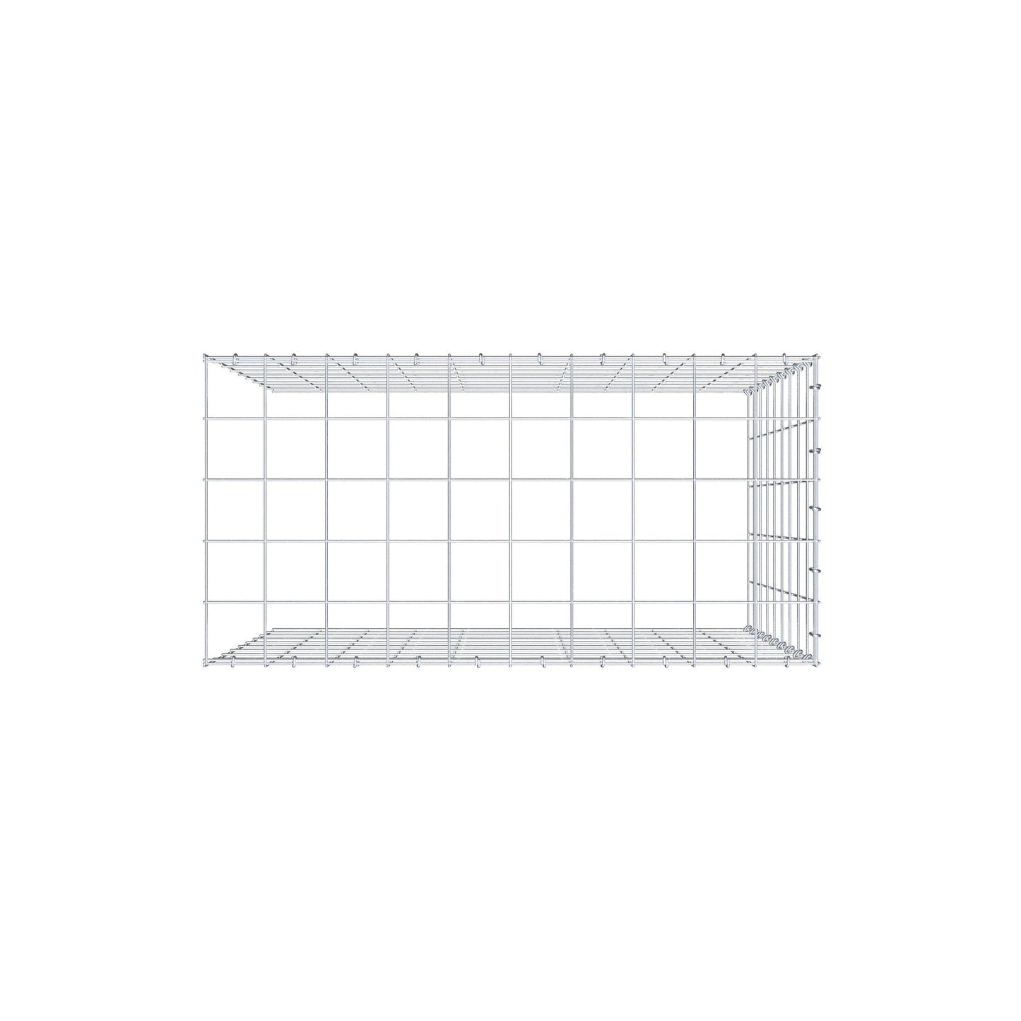 Fourche rapportée type 4 100 cm x 90 cm x 50 cm (L x H x P), mailles 10 cm x 10 cm, anneau C