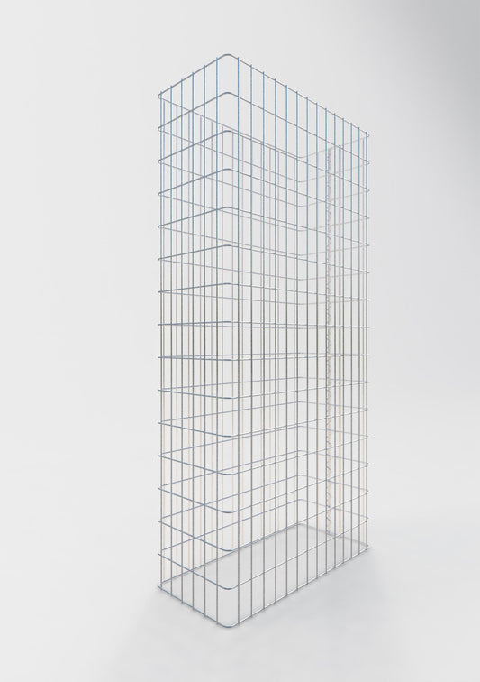 Gabion hegn længde 72 cm, højde 180 cm, dybde 32 cm, maskestørrelse 5 x 10 cm
