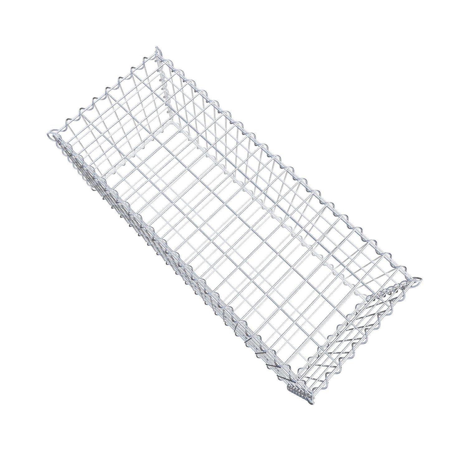 Gabião 100 cm x 40 cm x 40 cm (C x A x P), malhagem 5 cm x 10 cm, espiral