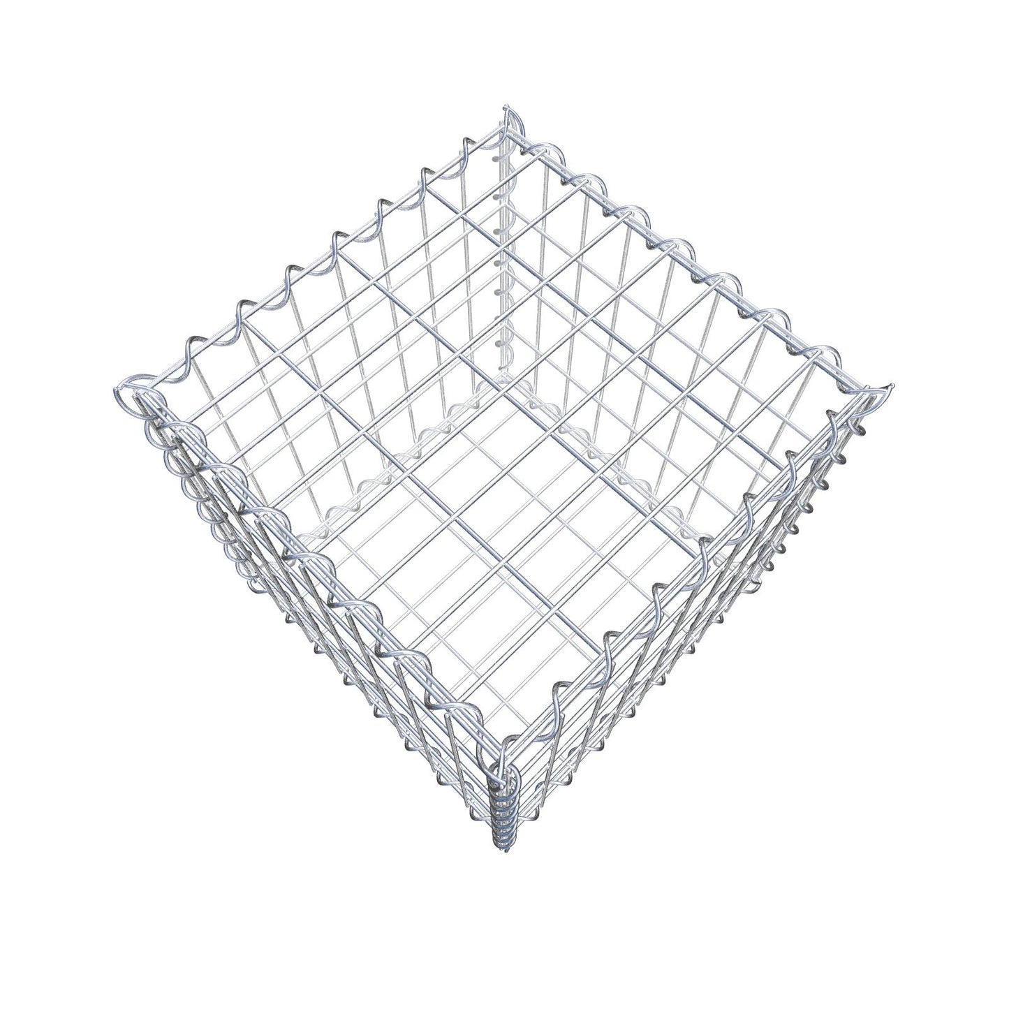 Gabion 40 cm x 40 cm x 40 cm (L x H x P), mailles 5 cm x 10 cm, spirale