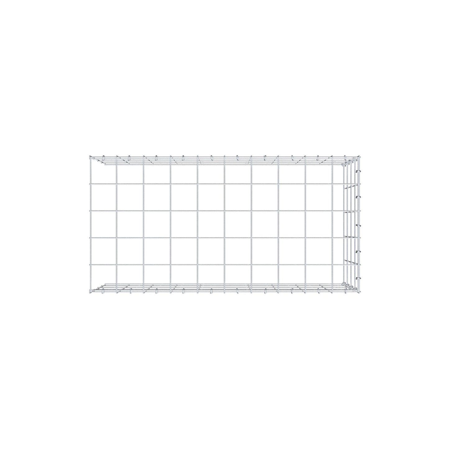 Fourche rapportée type 4 100 cm x 40 cm x 50 cm (L x H x P), mailles 10 cm x 10 cm, anneau C