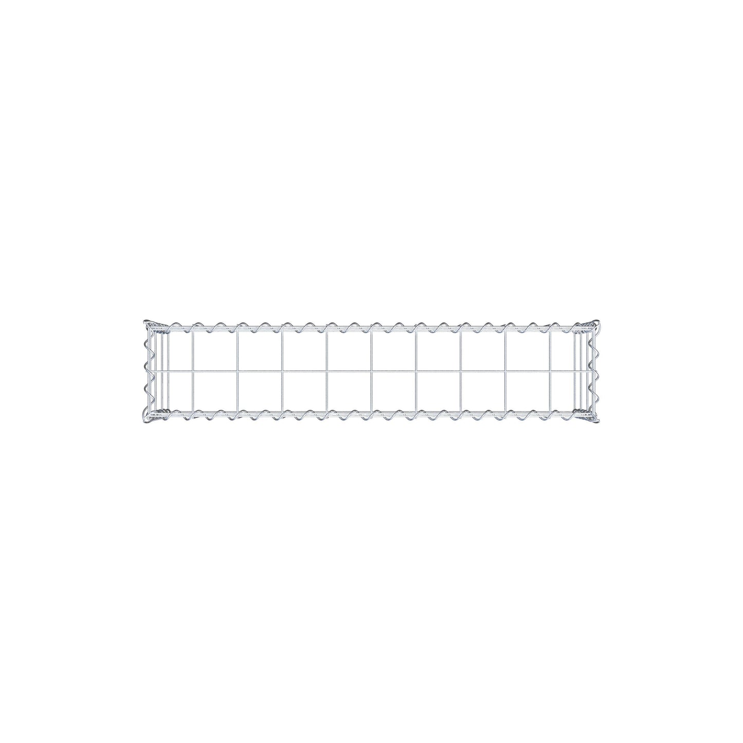Gabion rapporté type 3 100 cm x 30 cm x 20 cm (L x H x P), mailles 10 cm x 10 cm, spirale