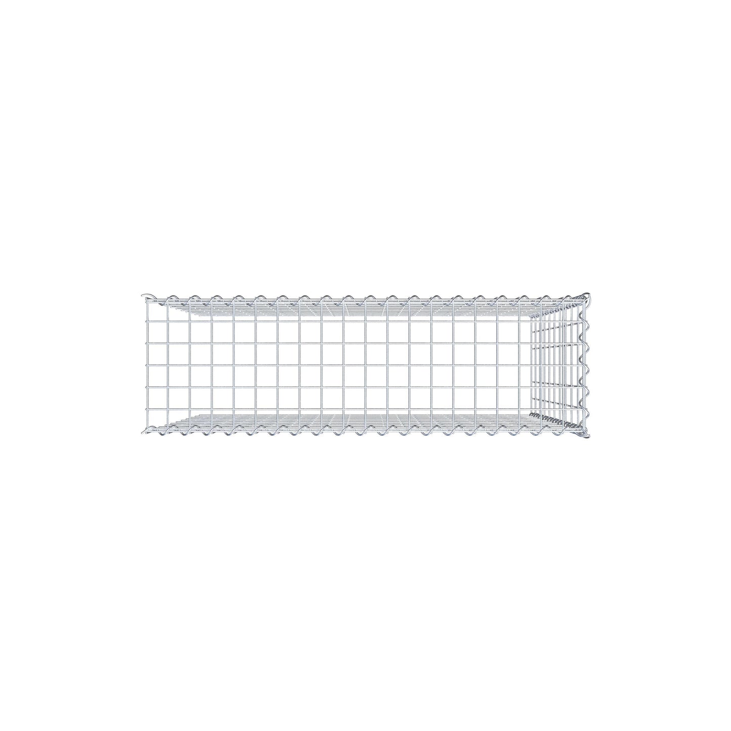 Opvokset gabion type 4 100 cm x 100 cm x 30 cm (L x H x D), maskestørrelse 5 cm x 10 cm, spiral