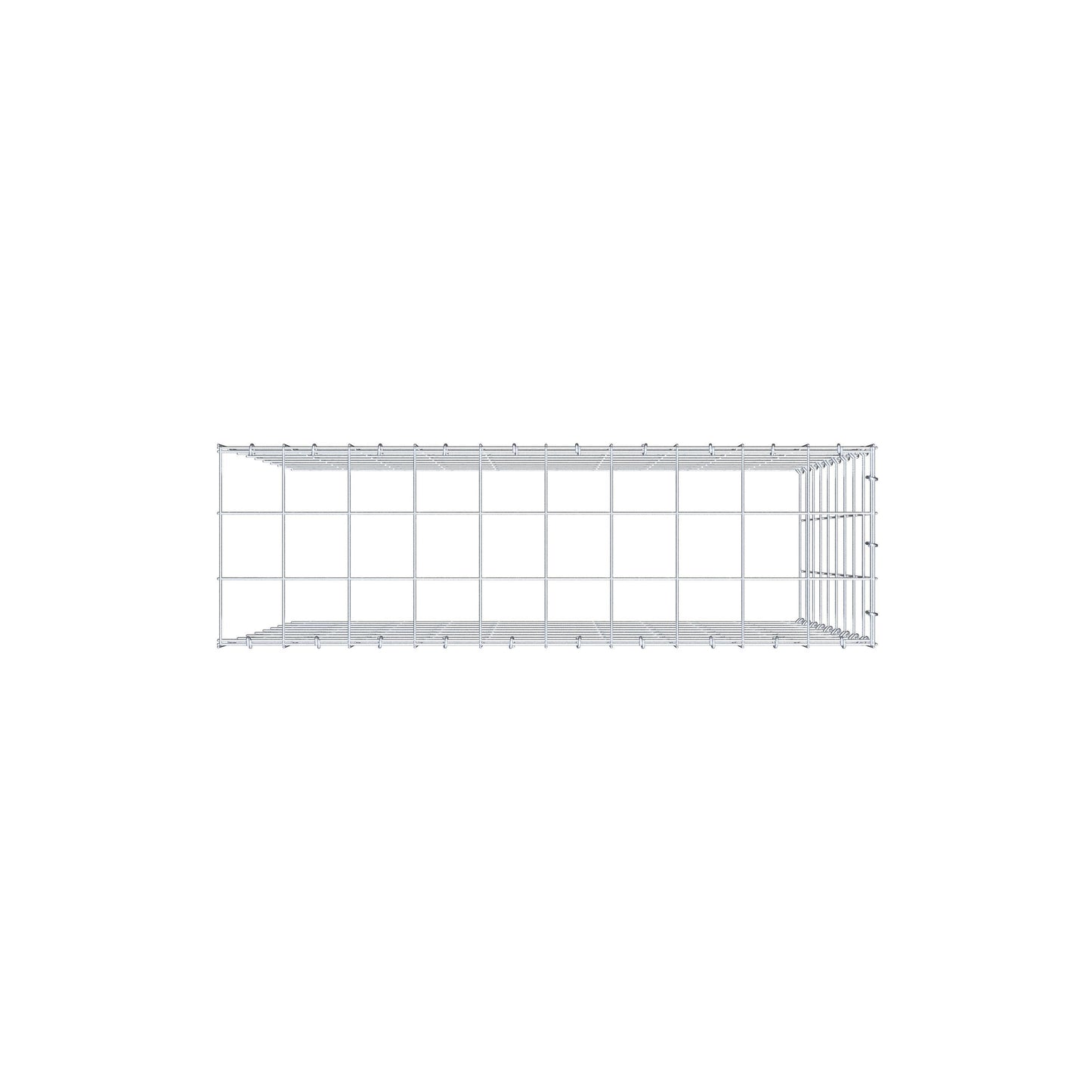 Fourche rapportée type 4 100 cm x 90 cm x 30 cm (L x H x P), mailles 10 cm x 10 cm, anneau en C
