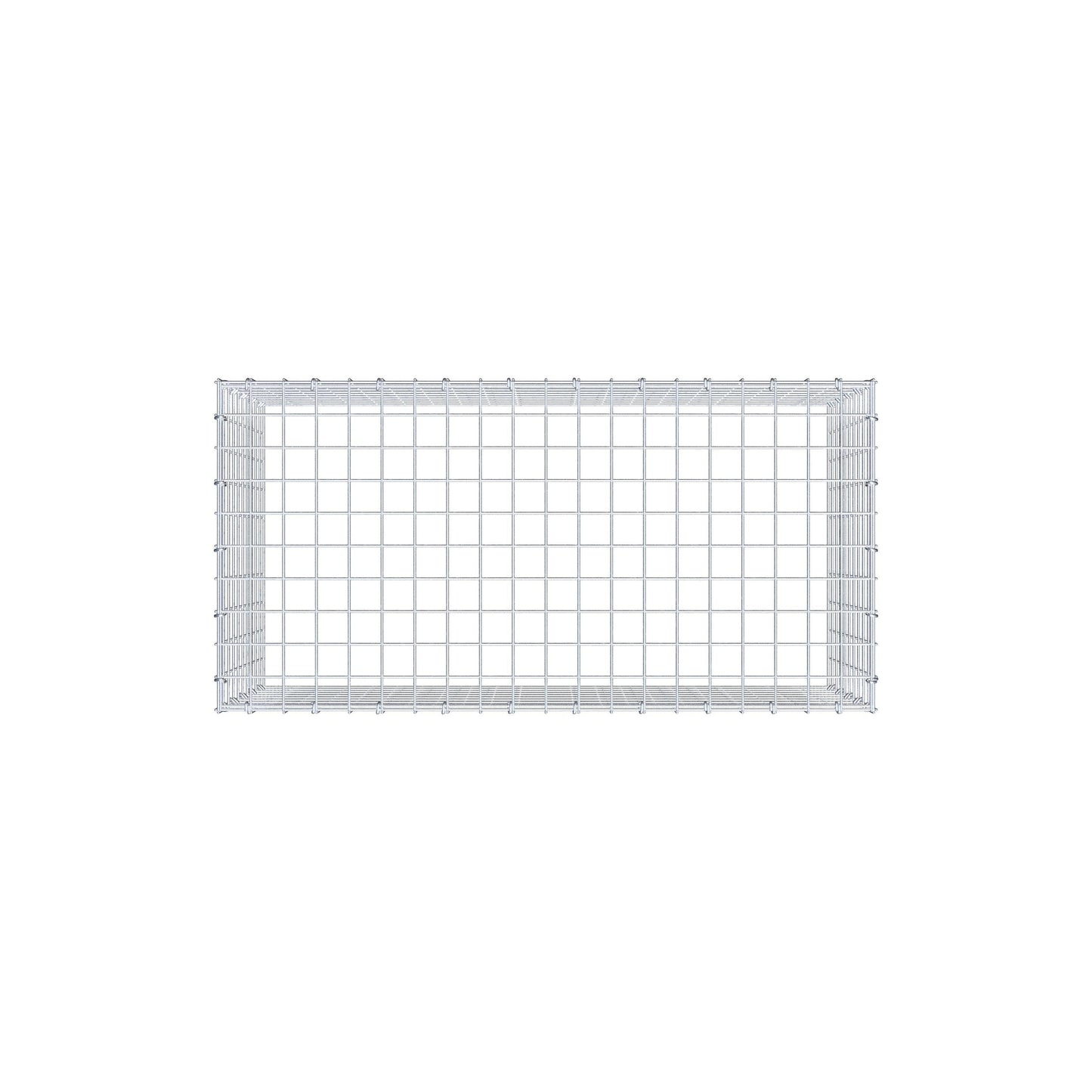 Gavión complementario de tipo 3 100 cm x 50 cm x 50 cm (largo x alto x fondo), malla 5 cm x 5 cm, anillo en C