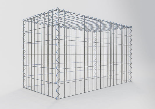 Gabião tipo 3 100 cm x 60 cm x 50 cm (C x A x P), malhagem 5 cm x 10 cm, espiral