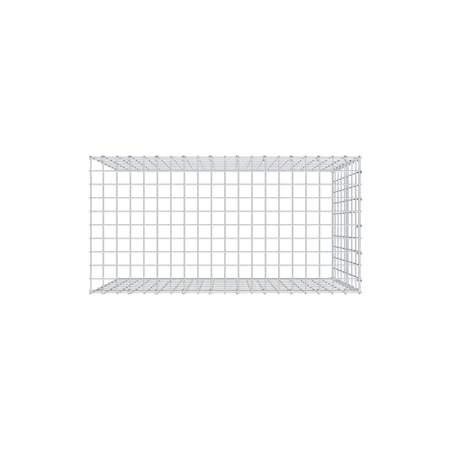 Fourche rapportée type 4 100 cm x 80 cm x 50 cm (L x H x P), mailles 5 cm x 10 cm, anneau C