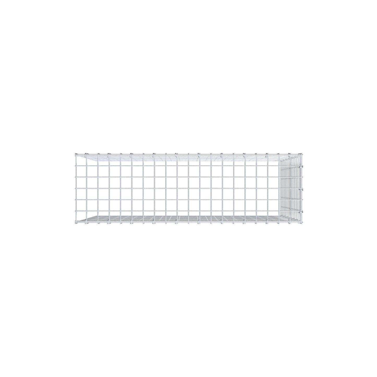 Type 4 oplegkorf 100 cm x 70 cm x 30 cm (L x H x D), maaswijdte 5 cm x 5 cm, C-ring