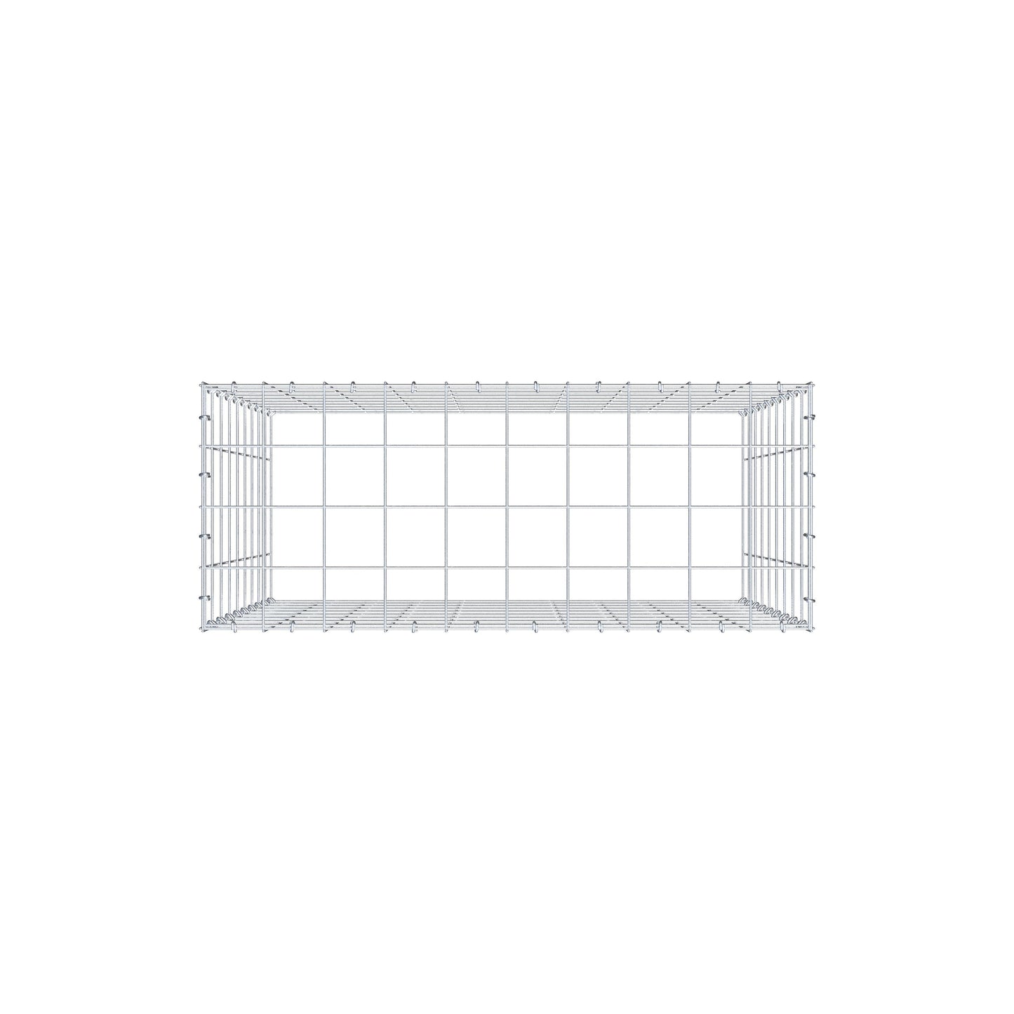 Gabbione aggiuntivo di tipo 3 100 cm x 90 cm x 40 cm (L x H x P), maglia 10 cm x 10 cm, anello a C
