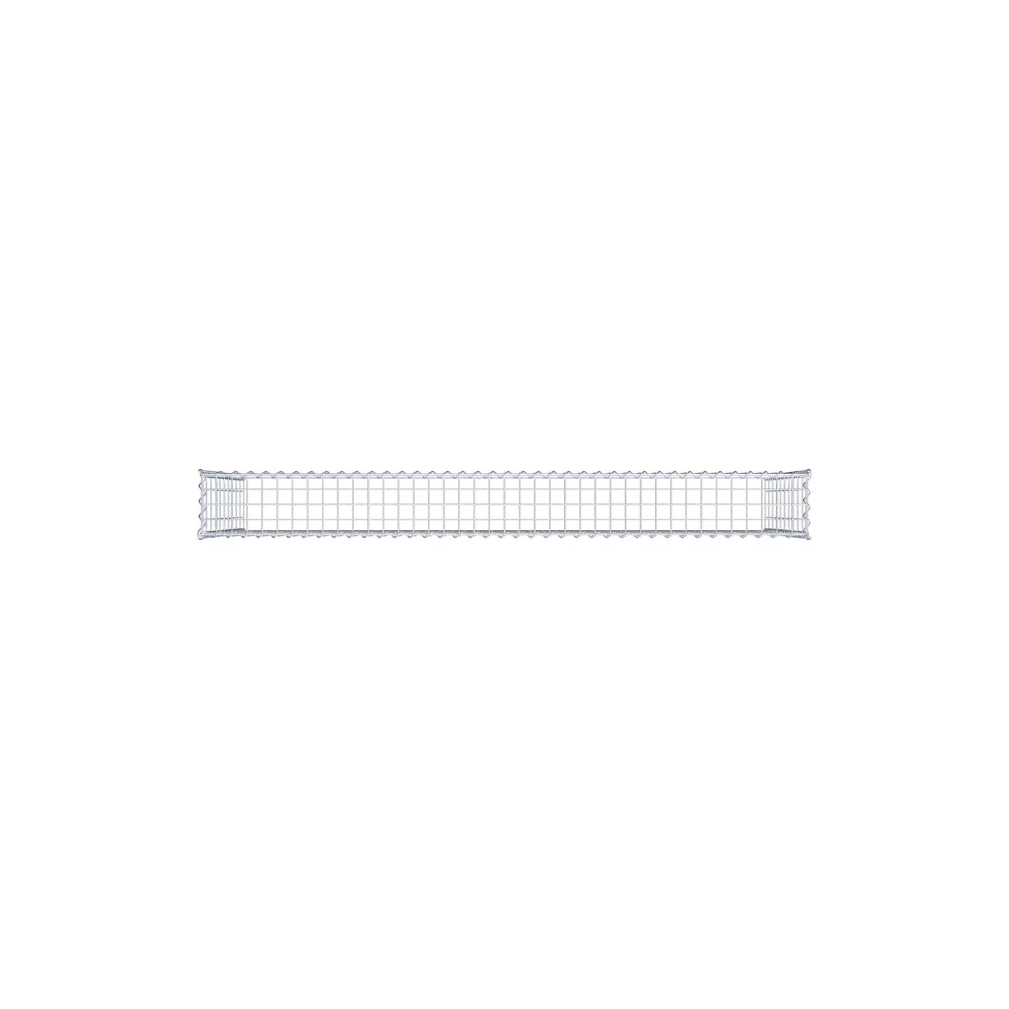 Gabion rapporté type 3 200 cm x 100 cm x 20 cm (L x H x P), mailles 5 cm x 10 cm, spirale