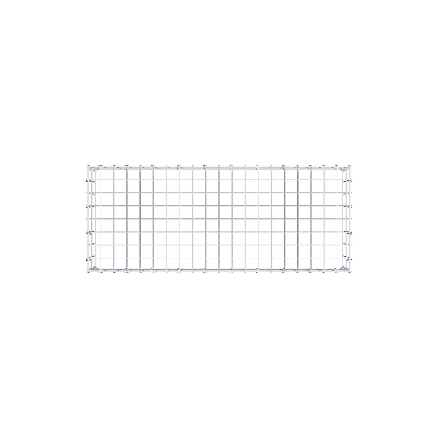 Monteret gabion type 3 100 cm x 20 cm x 40 cm (L x H x D), maskestørrelse 5 cm x 10 cm, C-ring