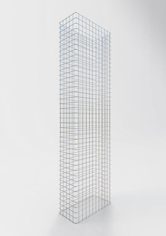 Gabion hegn længde 57 cm, højde 180 cm, dybde 27 cm, maskestørrelse 5 x 5 cm