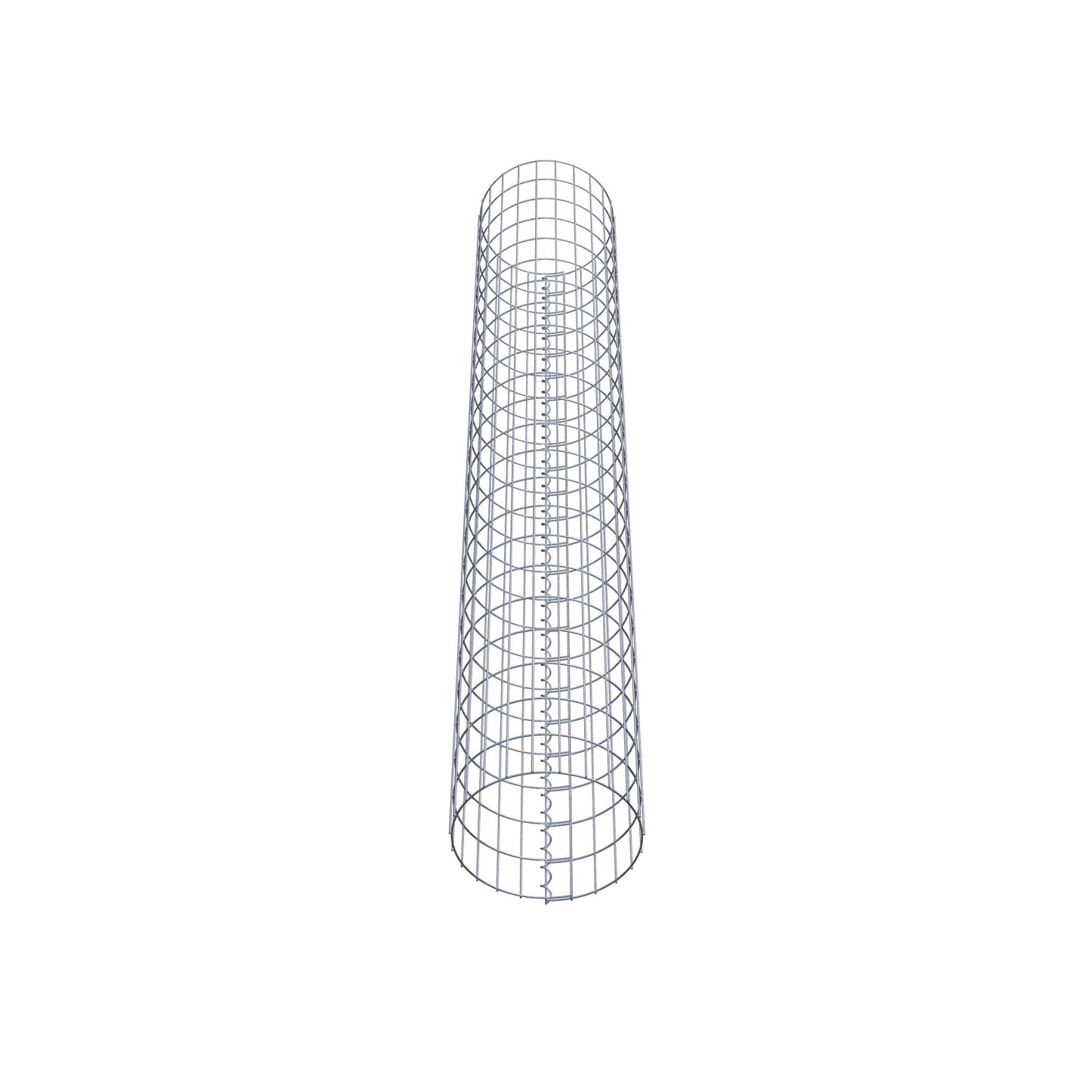 Colonna gabbionata rotonda 37 cm di diametro, 230 cm di altezza, maglia 5 cm x 10 cm