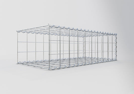 Gabion rapporté type 2 100 cm x 30 cm x 50 cm (L x H x P), mailles 10 cm x 10 cm, spirale