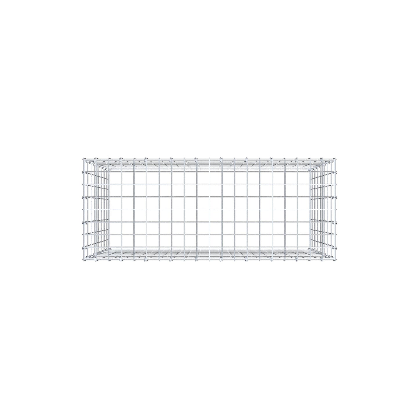 Type 3 oplegkorf 100 cm x 80 cm x 40 cm (L x H x D), maaswijdte 5 cm x 10 cm, C-ring