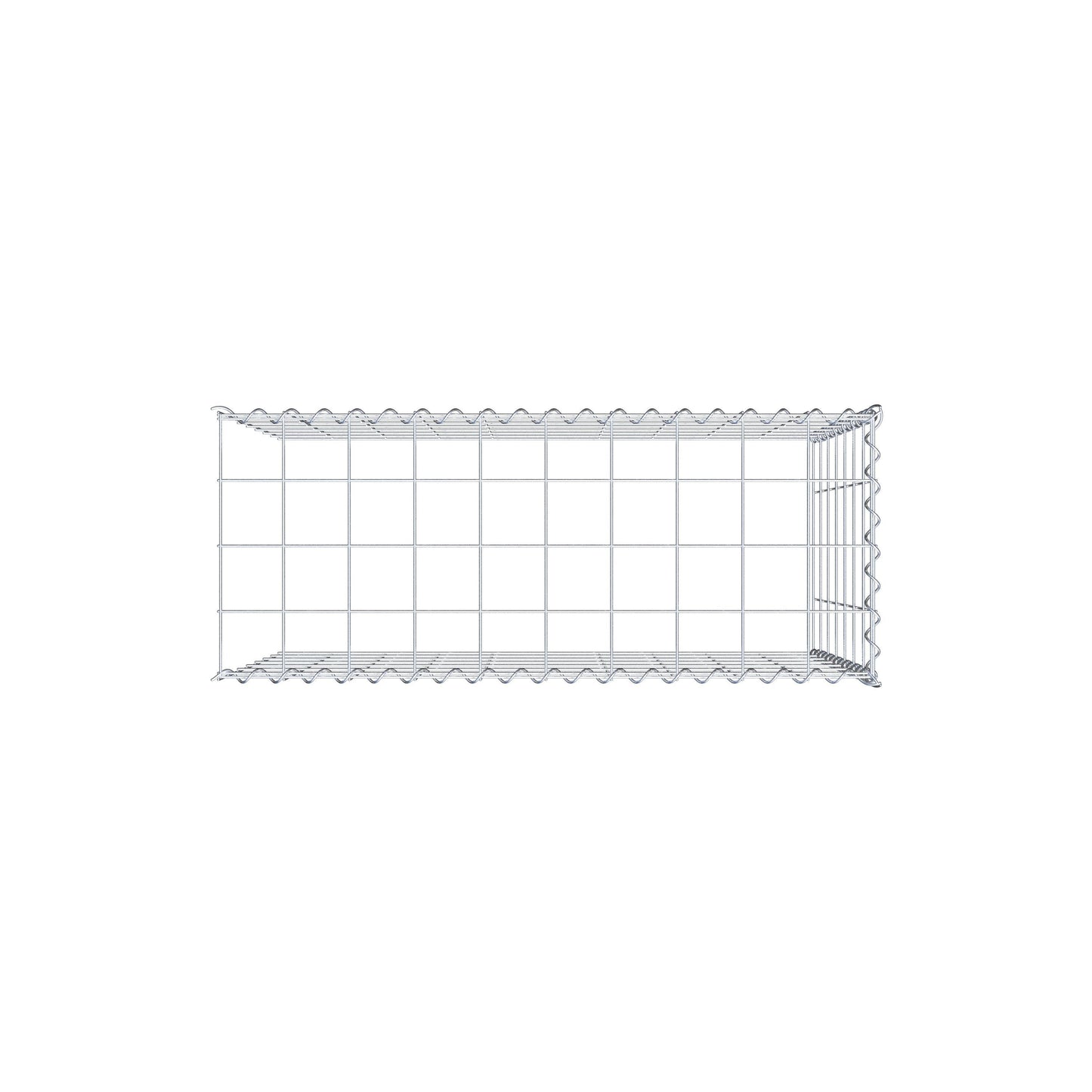 Gabion rapporté type 4 100 cm x 70 cm x 40 cm (L x H x P), mailles 10 cm x 10 cm, spirale