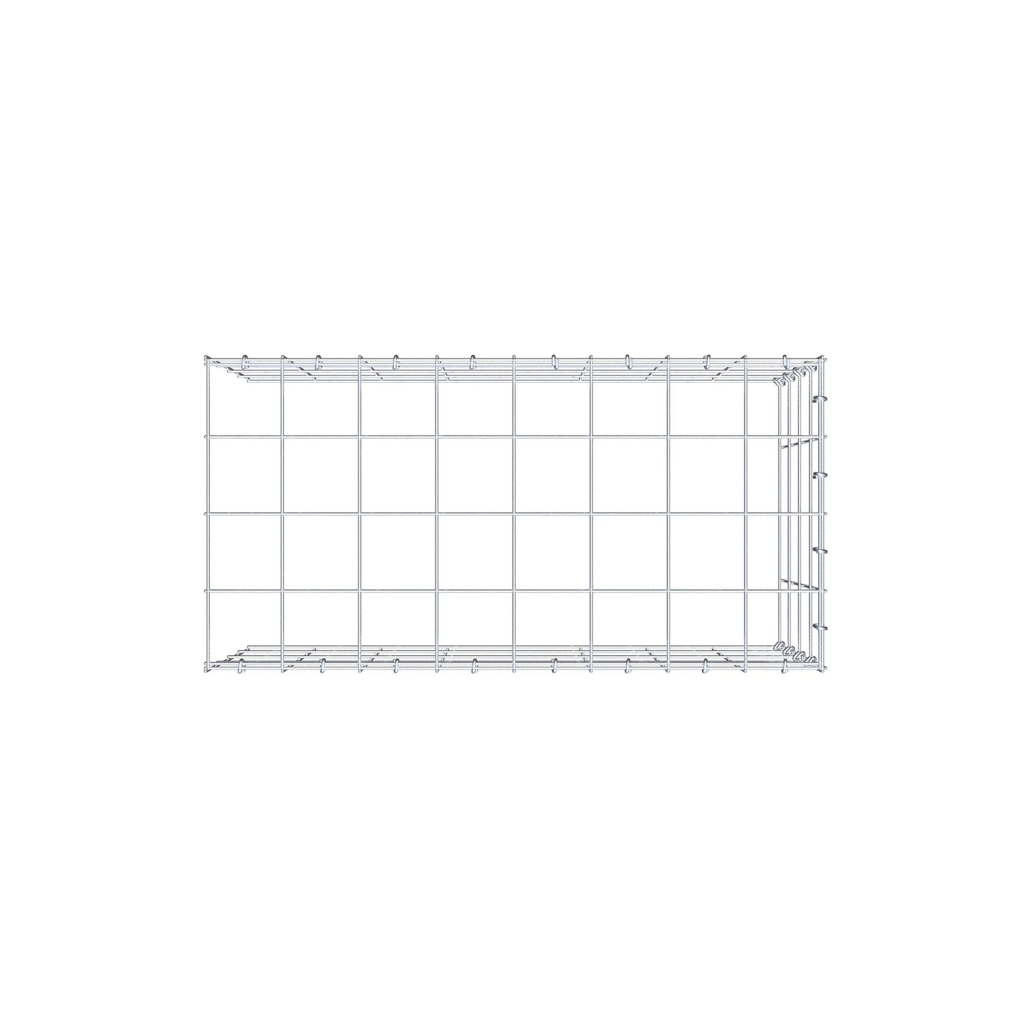 Fourche rapportée type 4 80 cm x 40 cm x 40 cm (L x H x P), mailles 10 cm x 10 cm, anneau C