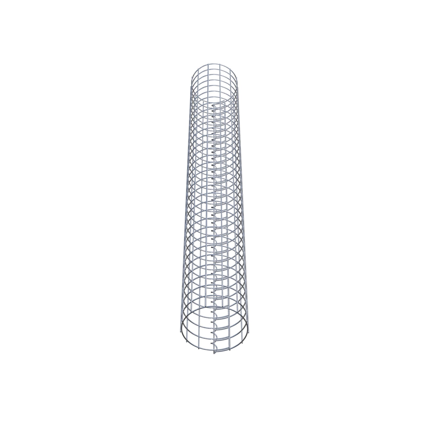 Coluna de gabião redonda 22 cm de diâmetro, 160 cm de altura, malhagem 5 cm x 5 cm
