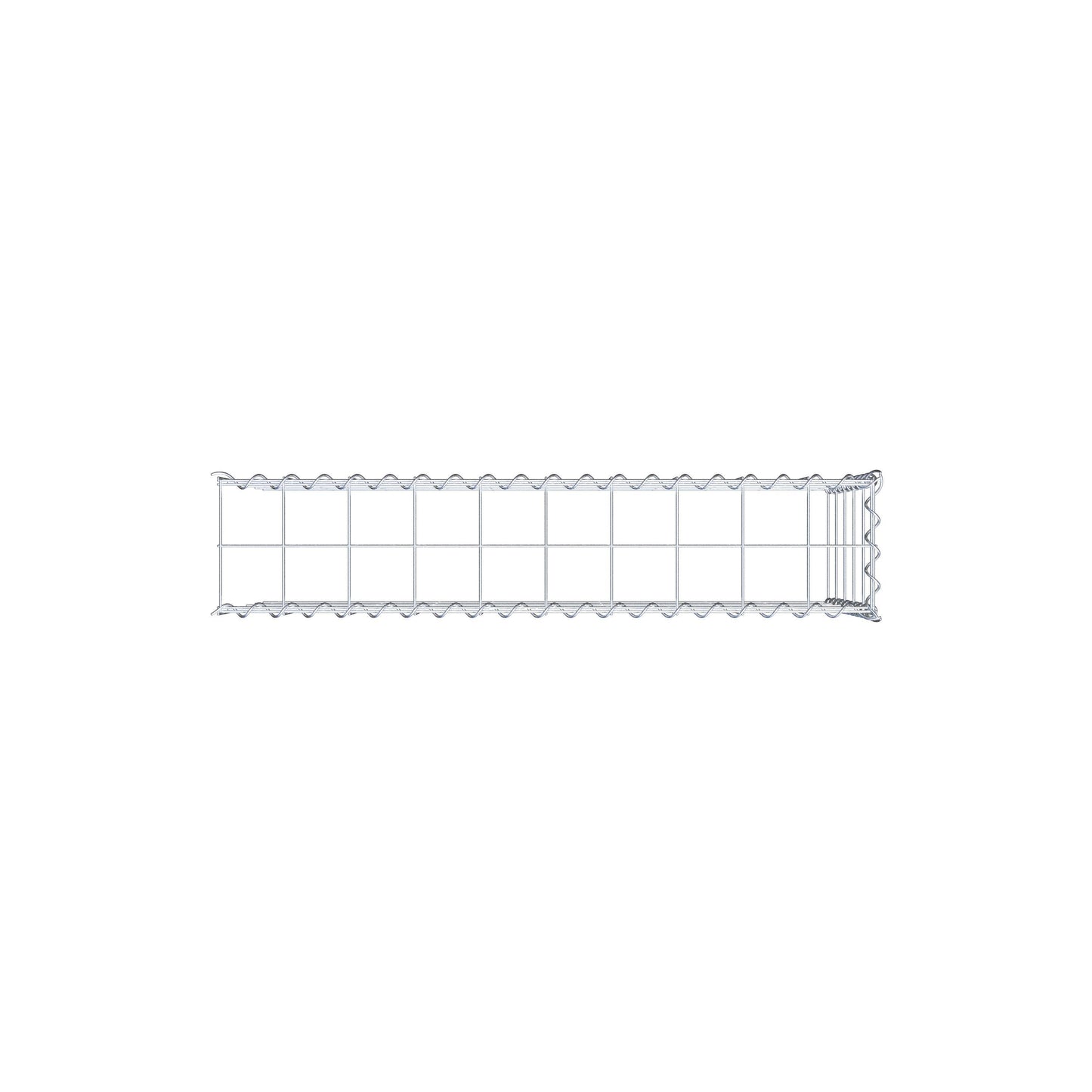 Gabion rapporté type 4 100 cm x 50 cm x 20 cm (L x H x P), mailles 10 cm x 10 cm, spirale