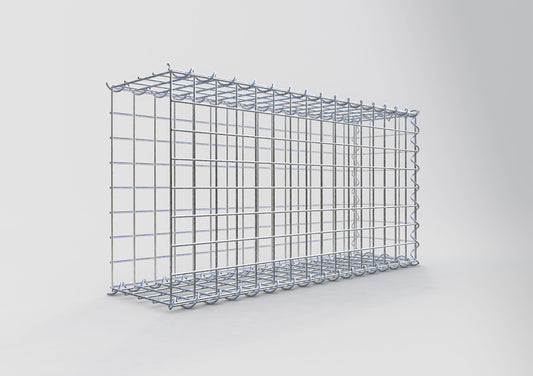 Monteret gabion type 2 80 cm x 40 cm x 20 cm (L x H x D), maskestørrelse 5 cm x 5 cm, spiral