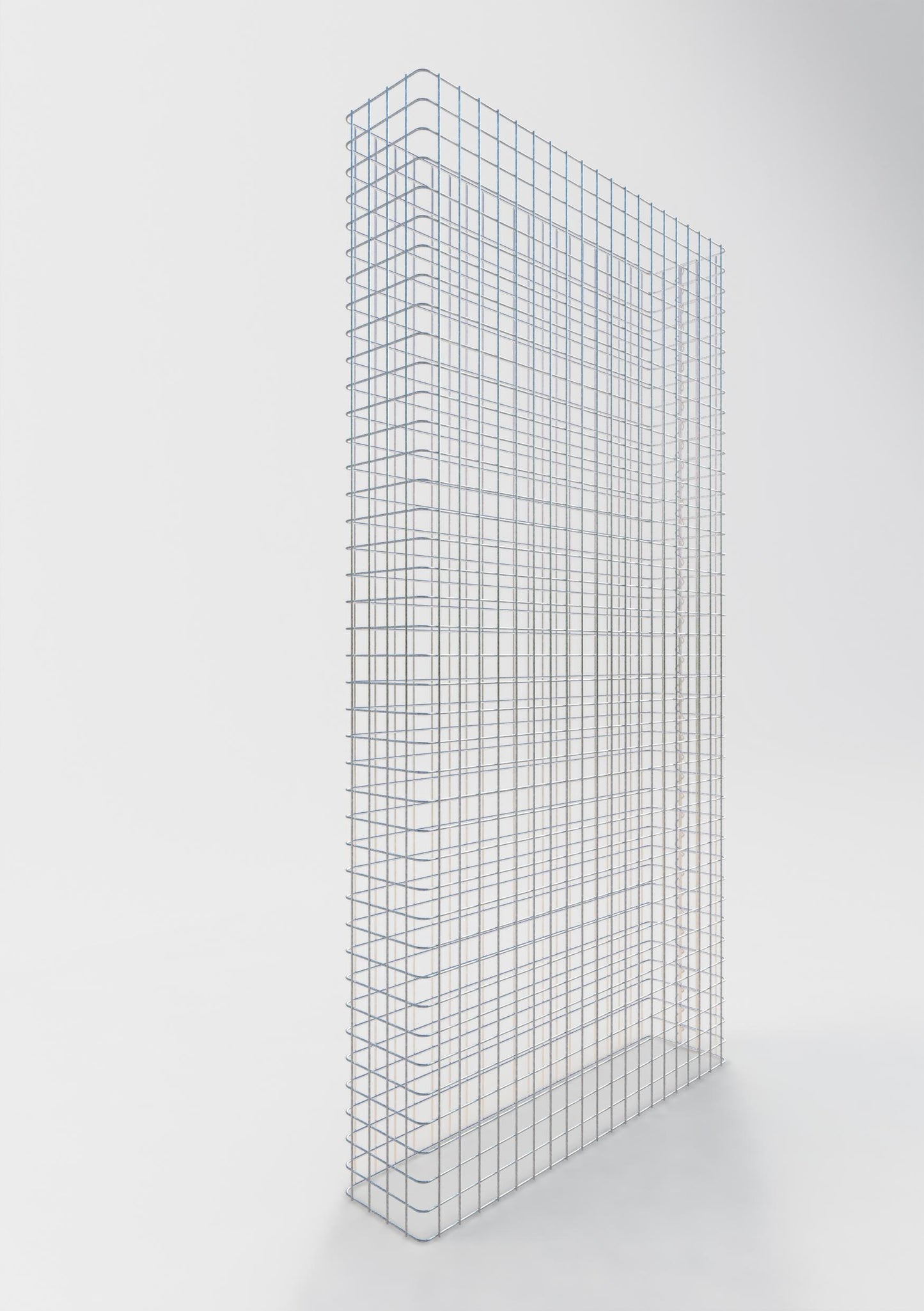 Valla de gaviones longitud 102 cm, altura 200 cm, profundidad 22 cm, malla 5 x 5 cm