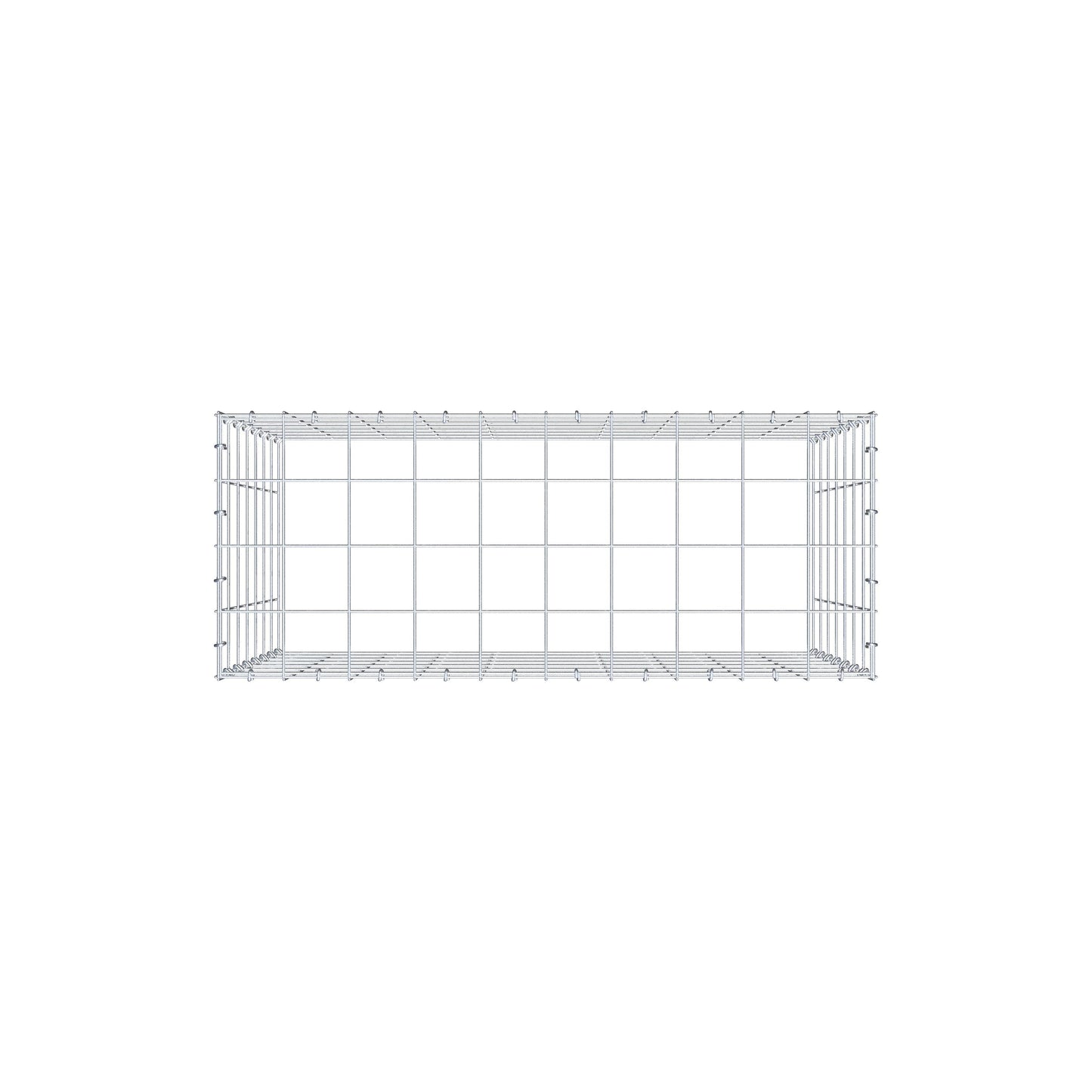 Mounted gabion type 3 100 cm x 70 cm x 40 cm (L x H x D), mesh size 10 cm x 10 cm, C-ring