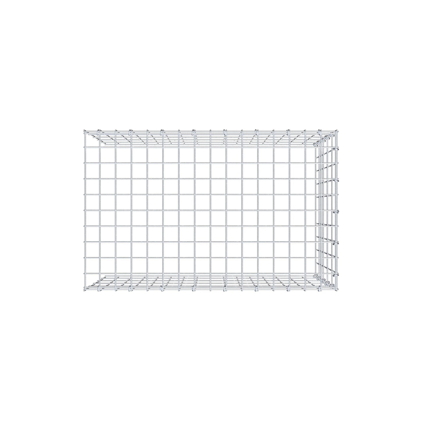 Fourche rapportée type 4 80 cm x 50 cm x 50 cm (L x H x P), mailles 5 cm x 10 cm, anneau C