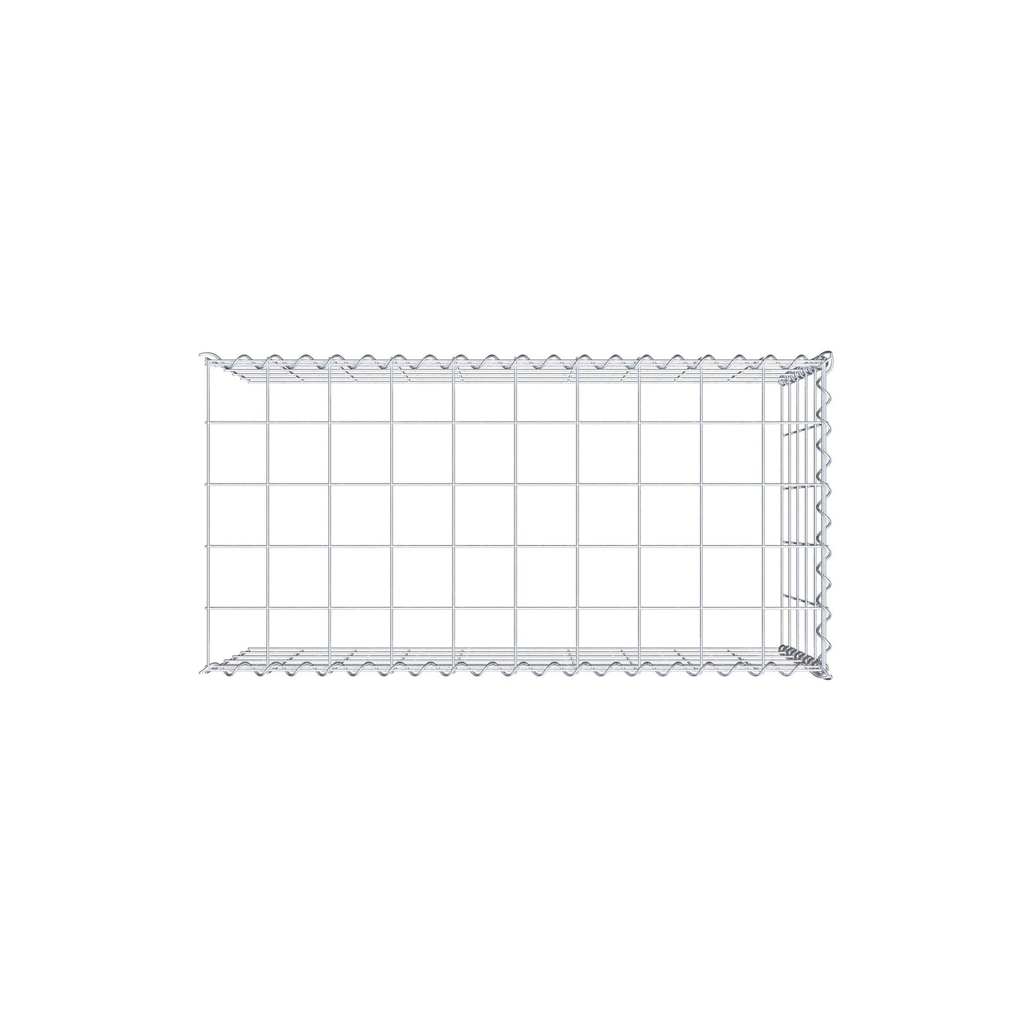 Anbaugabione Typ 4 100 cm x 50 cm x 50 cm (L x H x T), Maschenweite 10 cm x 10 cm, Spirale