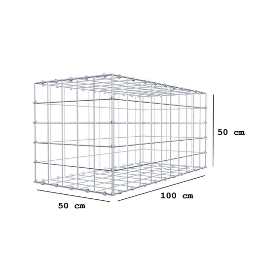 Schanskorf 100 cm x 50 cm x 50 cm (L x H x D), maaswijdte 10 x 10 cm, spiraalring