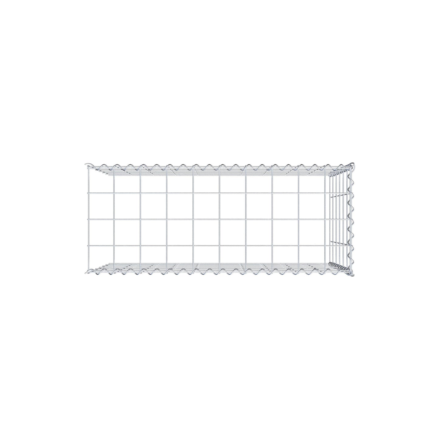 Gabion rapporté type 4 100 cm x 60 cm x 40 cm (L x H x P), mailles 10 cm x 10 cm, spirale