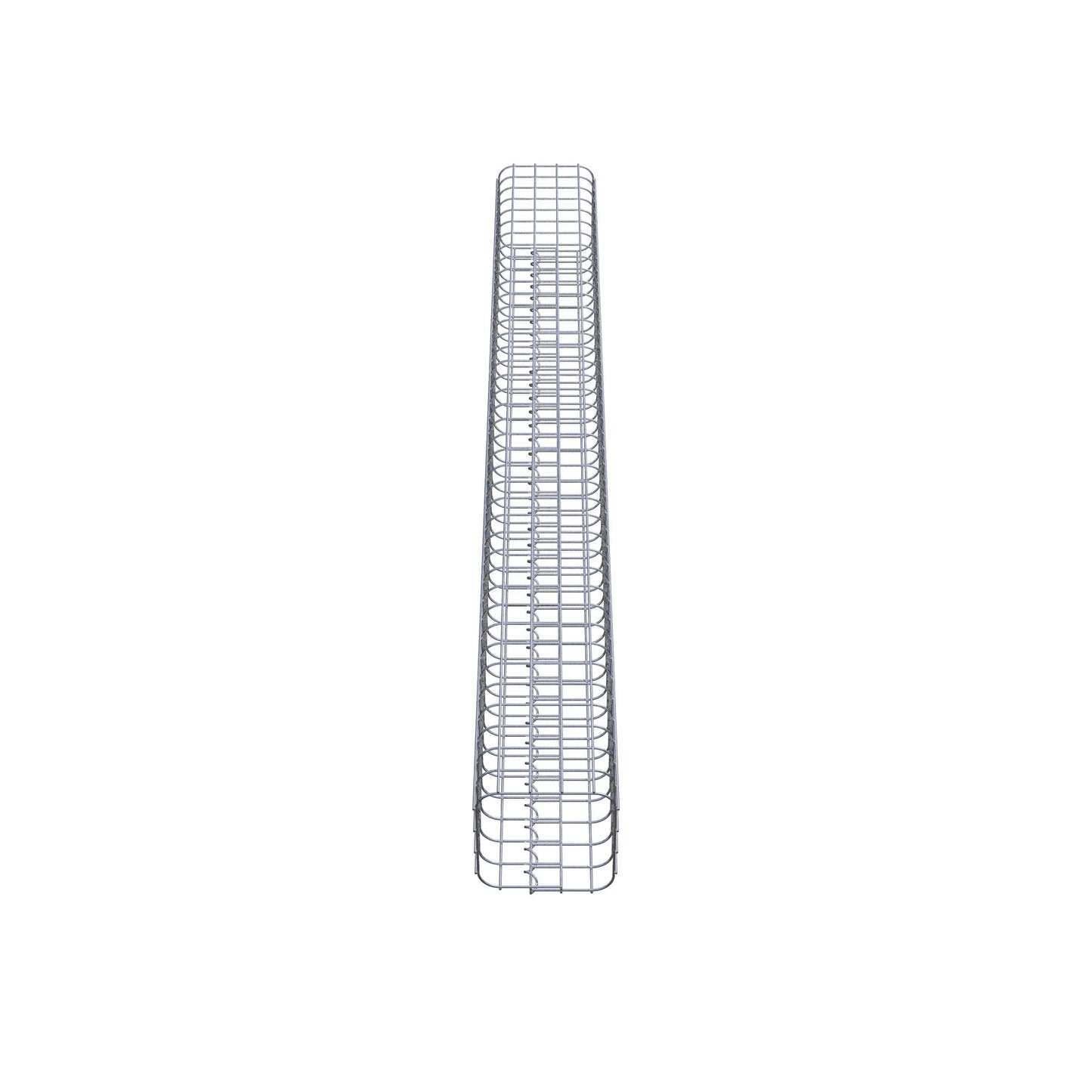 Columna de gaviones, cuadrada 22 cm x 22 cm, 200 cm de altura, MW 5 cm x 5 cm