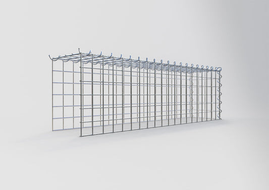 Gabion rapporté type 4 100 cm x 30 cm x 20 cm (L x H x P), mailles 5 cm x 5 cm, spirale