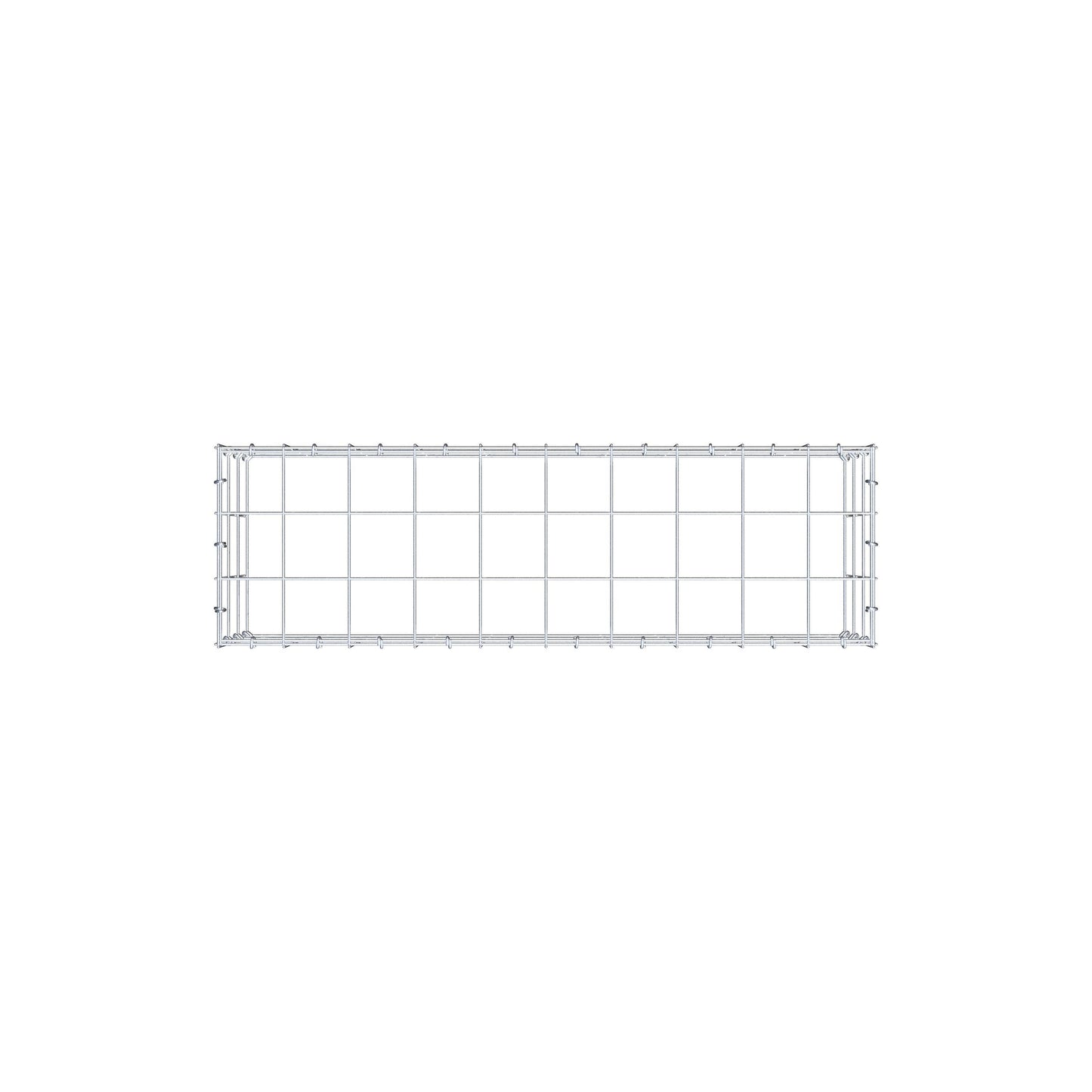Mounted gabion type 3 100 cm x 30 cm x 30 cm (L x H x D), mesh size 10 cm x 10 cm, C-ring