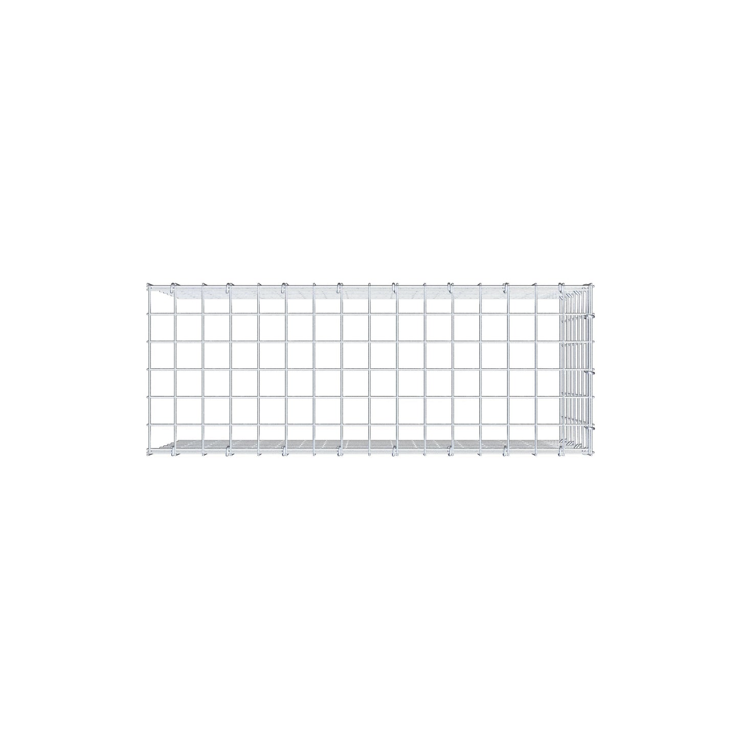 Fourche rapportée type 4 80 cm x 40 cm x 30 cm (L x H x P), mailles 5 cm x 5 cm, anneau C