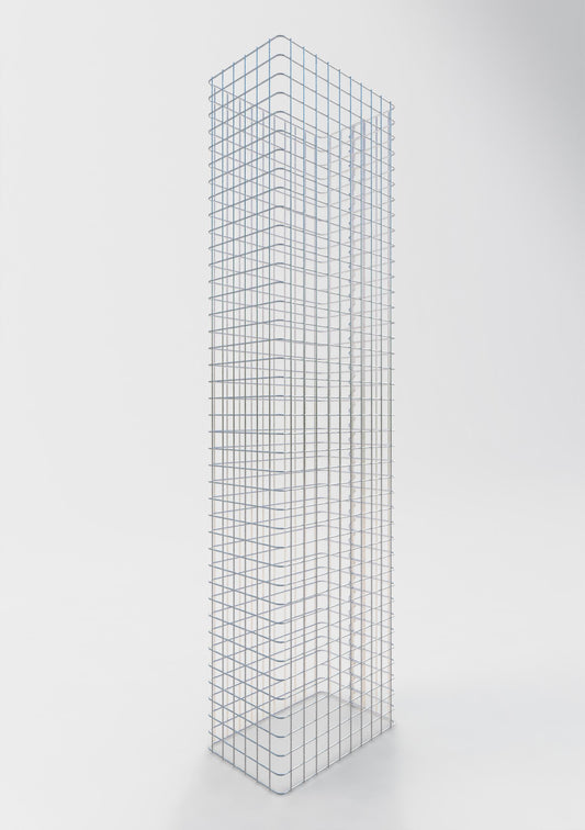 Gabion hegn længde 52 cm, højde 160 cm, dybde 32 cm, maskestørrelse 5 x 5 cm