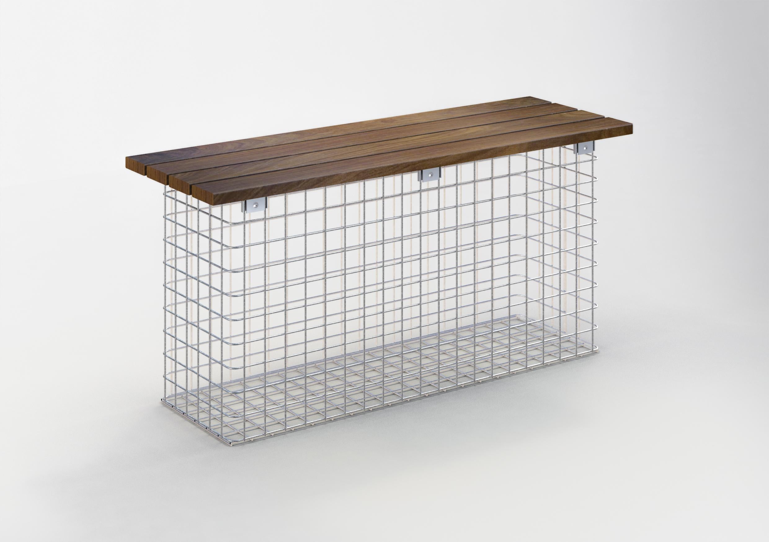 Garden bench 102 x 50 x 32 cm CUMARU MW 5 x 5 cm, hot-dip galvanized