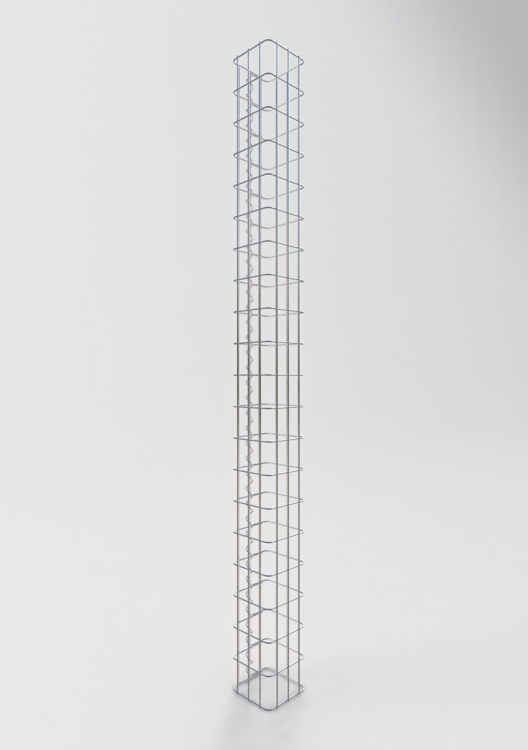 Schanskorfzuil vierkant 17 cm x 17 cm, 200 cm hoog, MW 5 cm x 10 cm