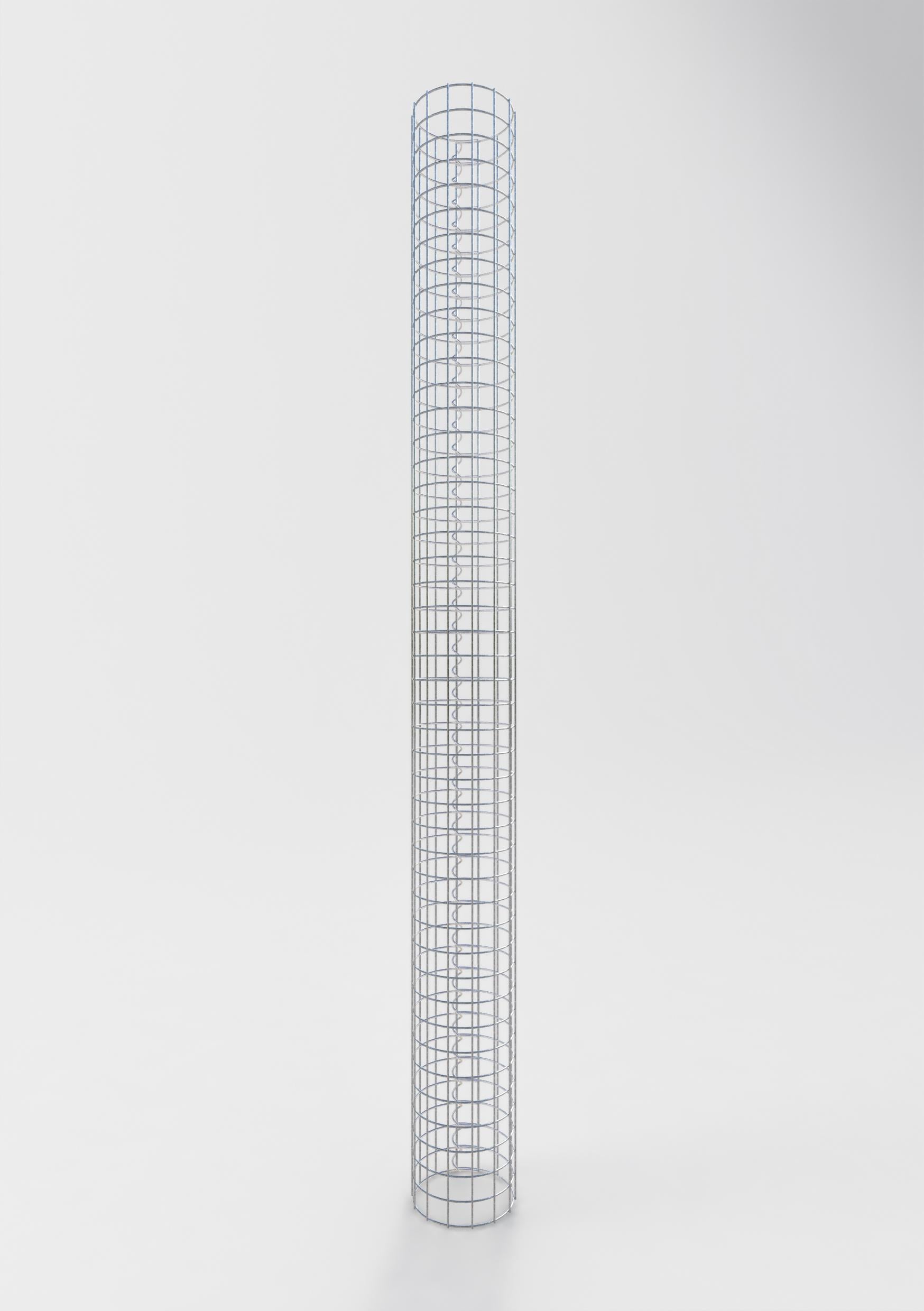 Gabionensäule rund 22 cm Durchmesser, 230 cm Höhe, Maschenweite 5 cm x 5 cm