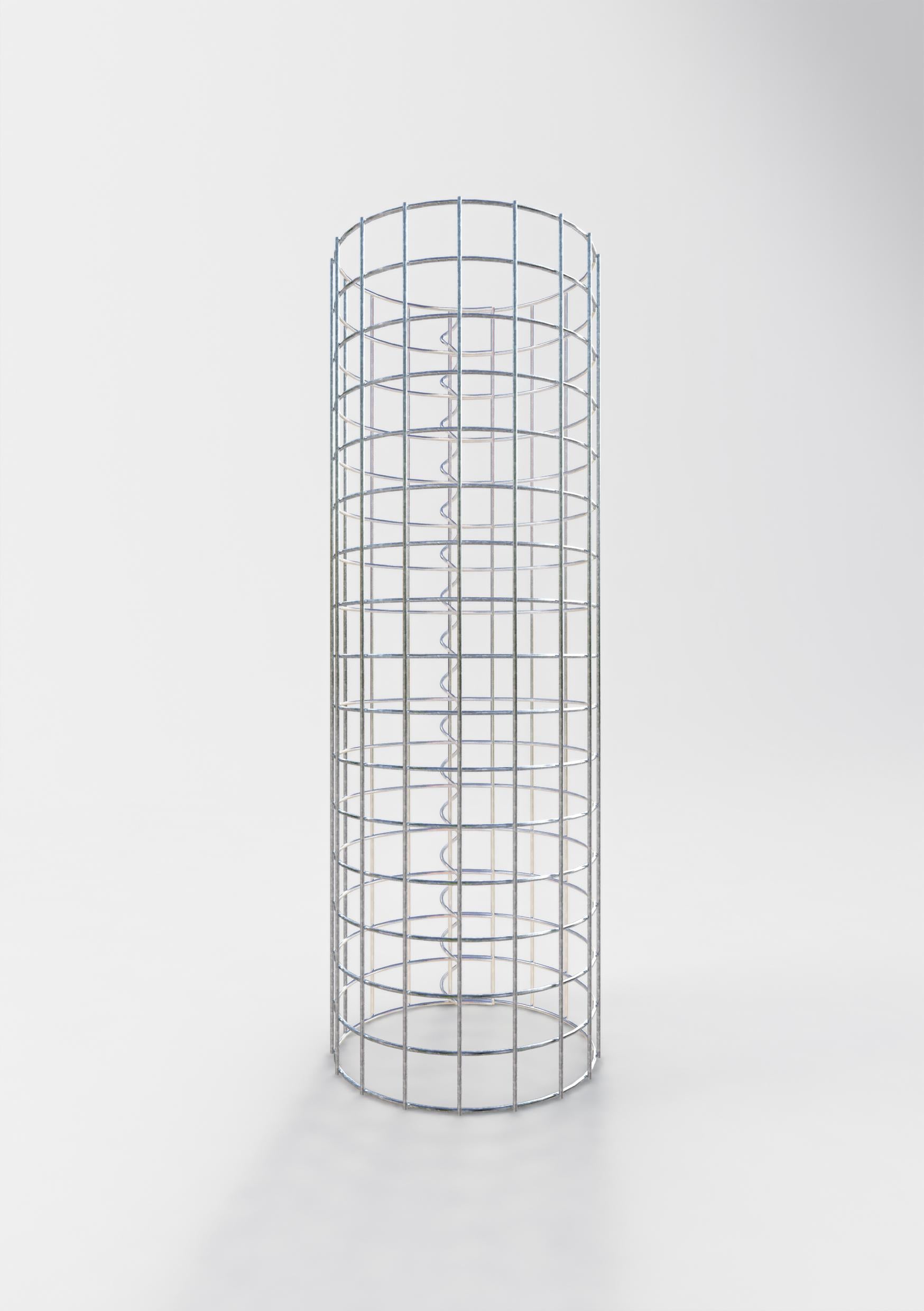Columna de gaviones redonda 27 cm de diámetro, 80 cm de altura, malla 5 cm x 5 cm