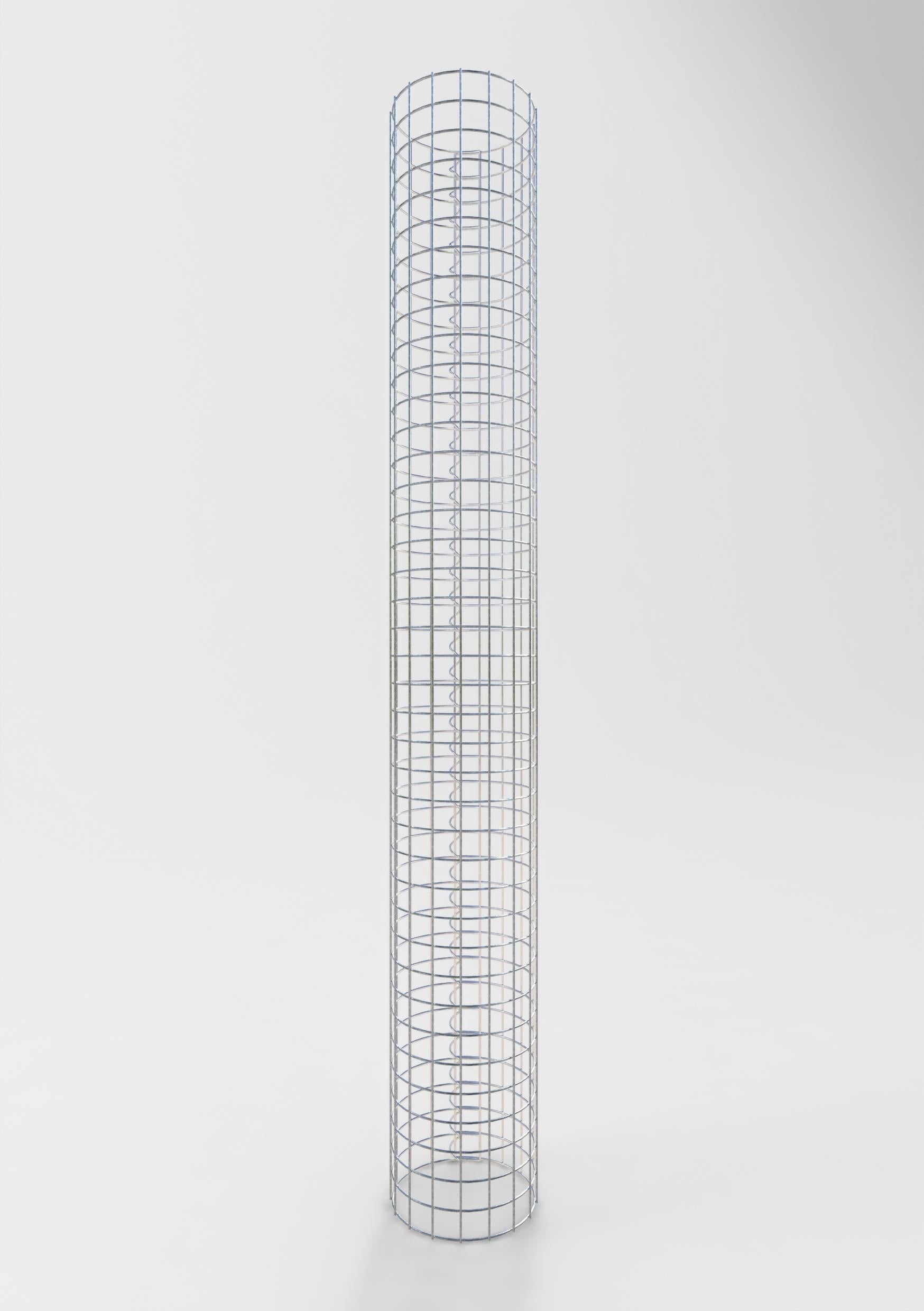 Gabionensäule rund 27 cm Durchmesser, 200 cm Höhe, Maschenweite 5 cm x 5 cm