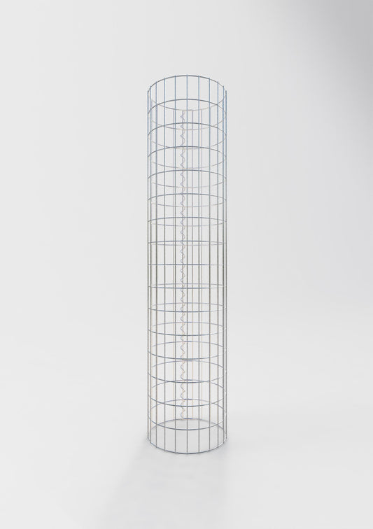 Gabion column around 37 cm diameter, 160 cm height, mesh size 5 cm x 10 cm
