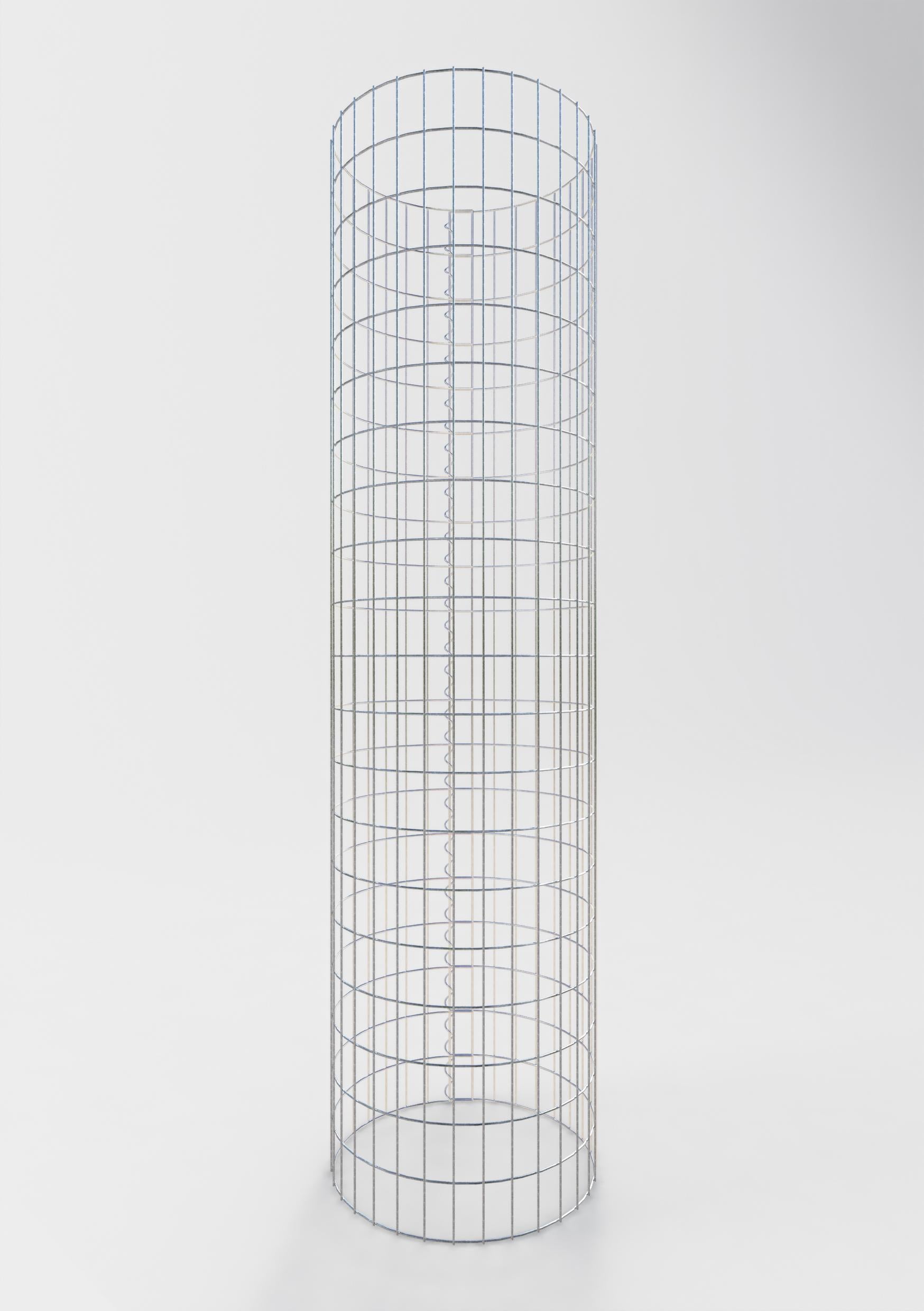 Gabionensäule rund 52 cm Durchmesser, 200 cm Höhe, Maschenweite 5 cm x 10 cm