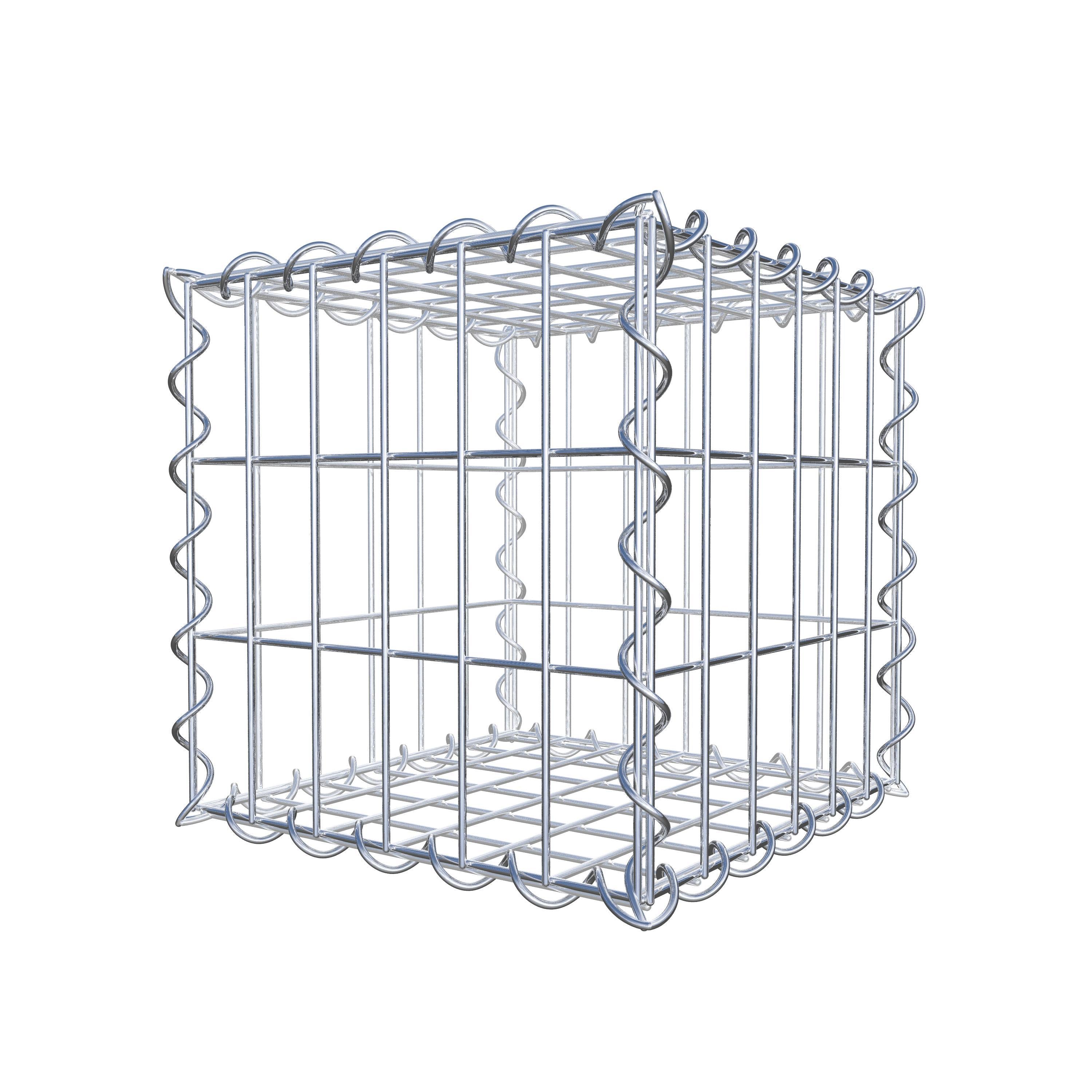 Gabion 30 cm x 30 cm x 30 cm (L x H x P), maille 5 cm x 10 cm, spirale