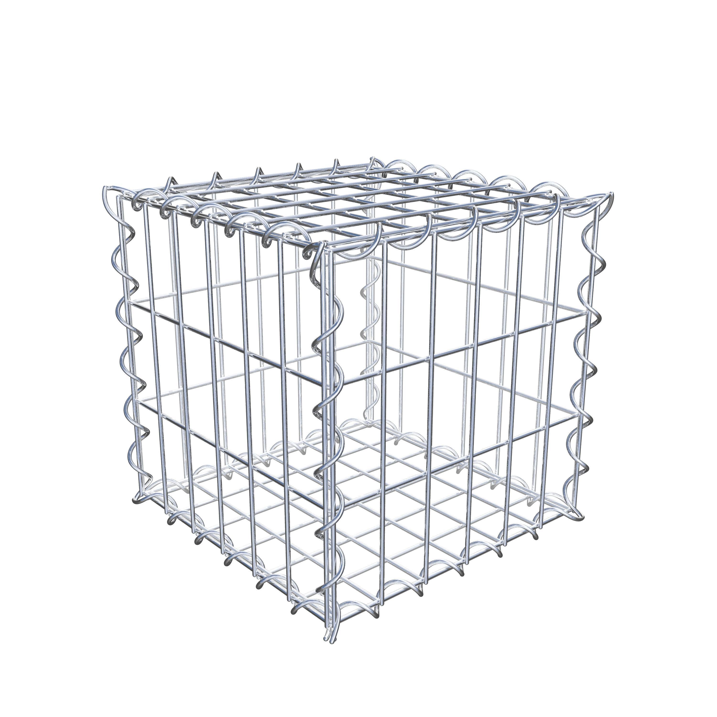 Gabion 30 cm x 30 cm x 30 cm (L x H x P), maille 5 cm x 10 cm, spirale