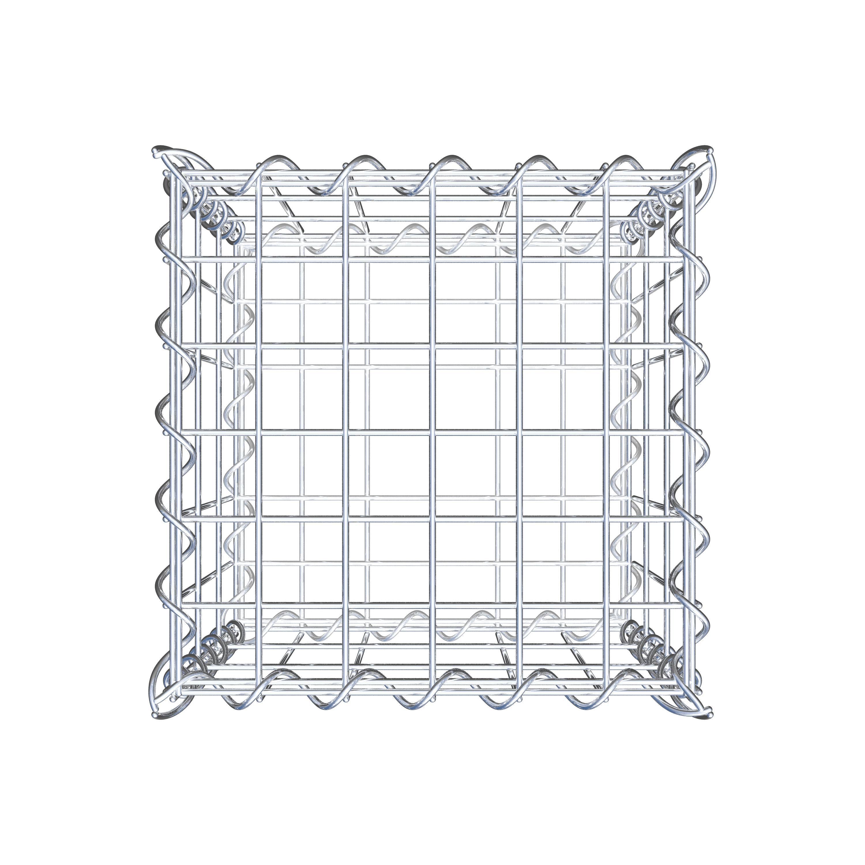 Gabion 30 cm x 30 cm x 30 cm (L x H x P), maille 5 cm x 10 cm, spirale