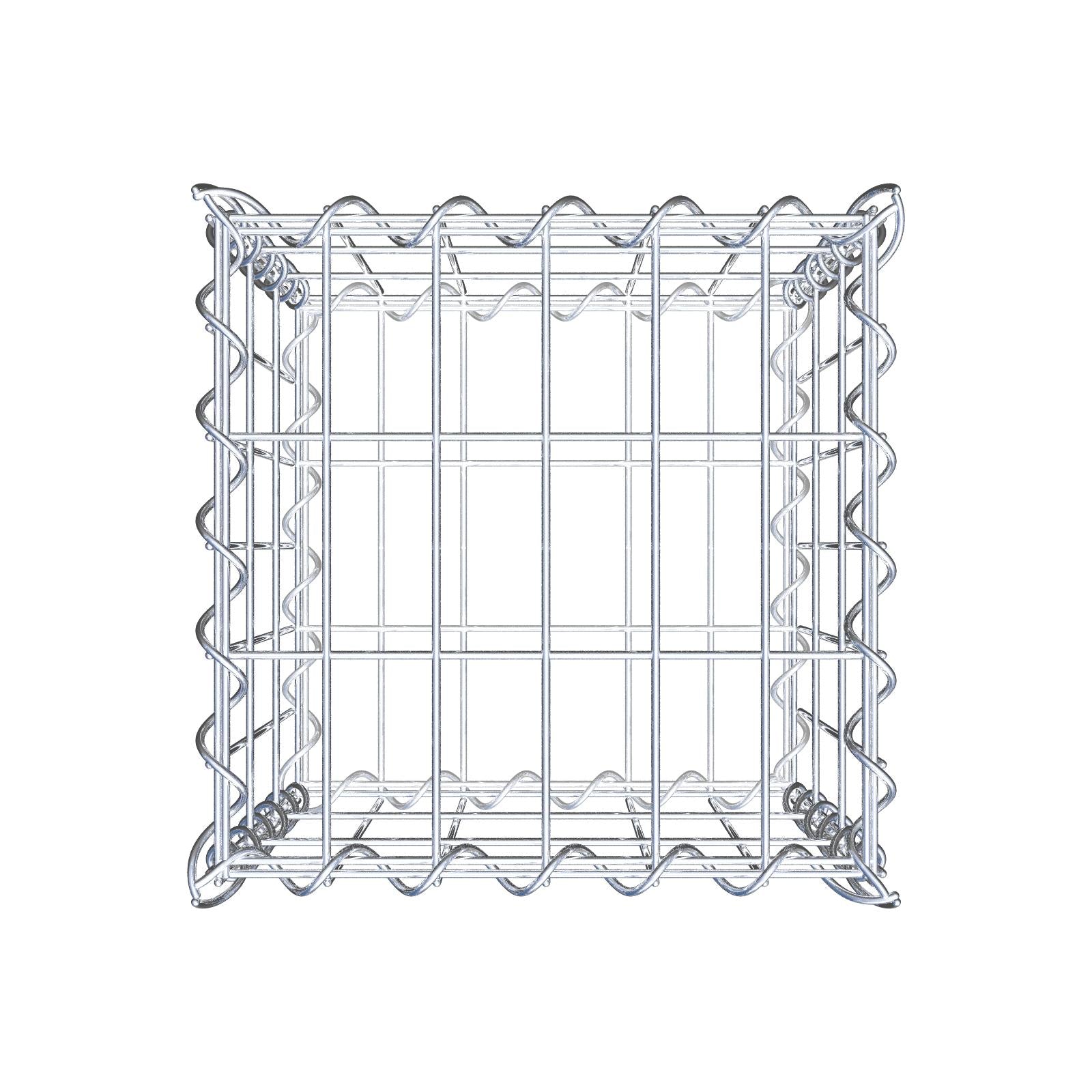 Gabion 30 cm x 30 cm x 30 cm (L x H x P), mailles 5 cm x 10 cm, spirale